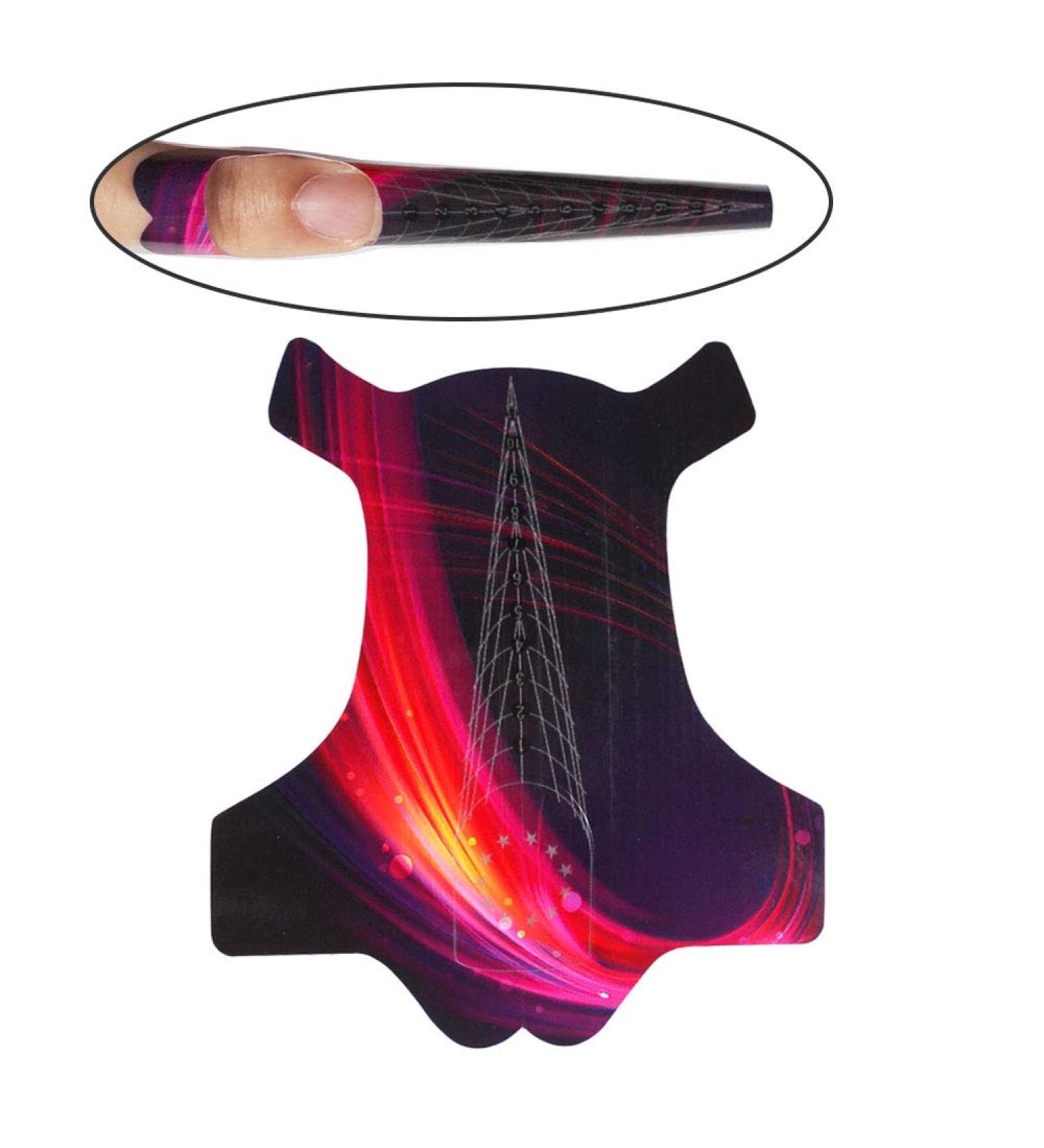 Yigo 100Pcs X-Large Nail Forms for UV Gel & Acrylic Nail Tips Extension - Red Adhesive Stickers - Buy Online on GoSupps.com