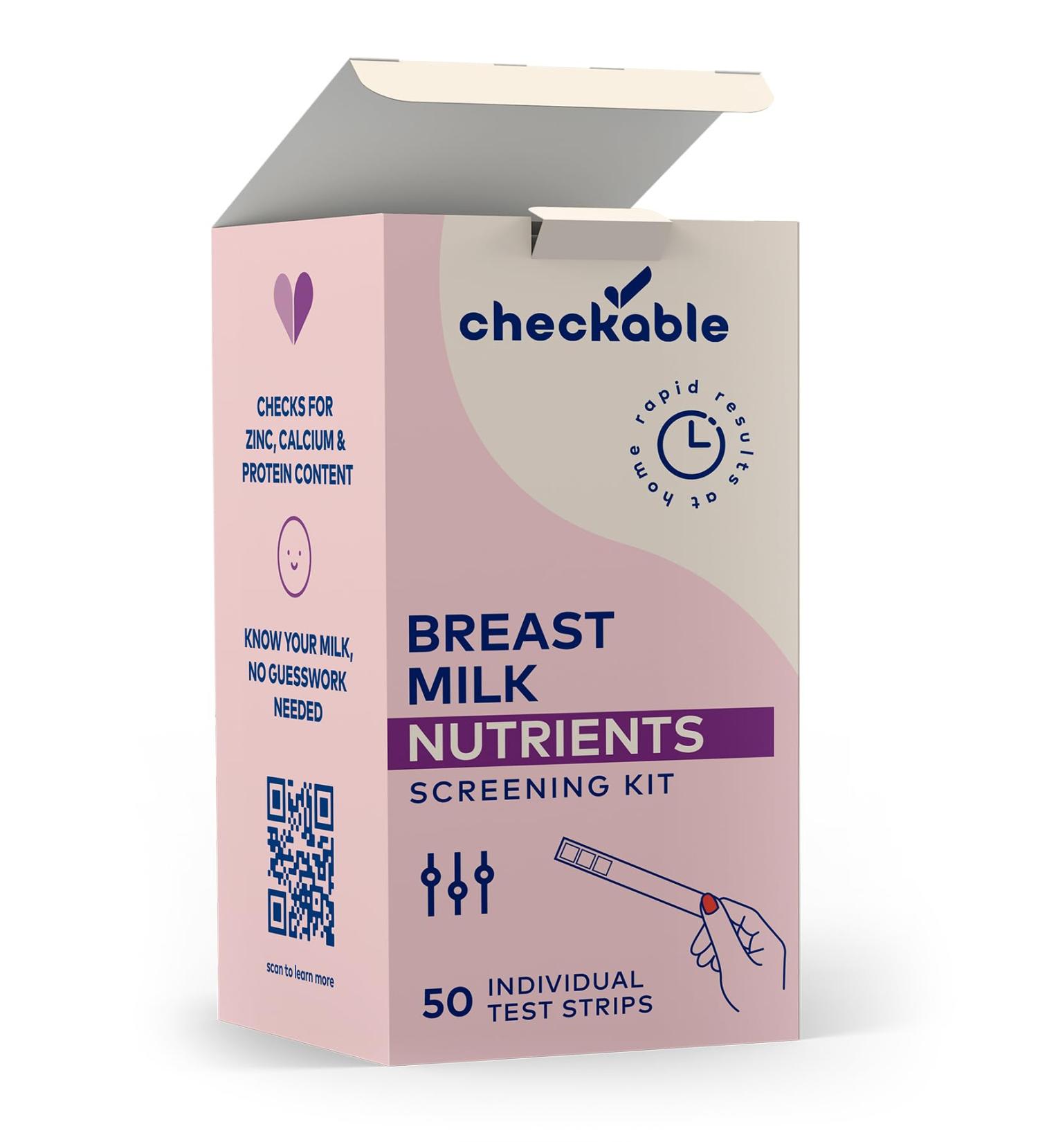 Breast Milk Nutrition Screening Strips - 50 Count Kit for Zinc, Calcium, Protein - Quick Results - Buy Online on GoSupps.com