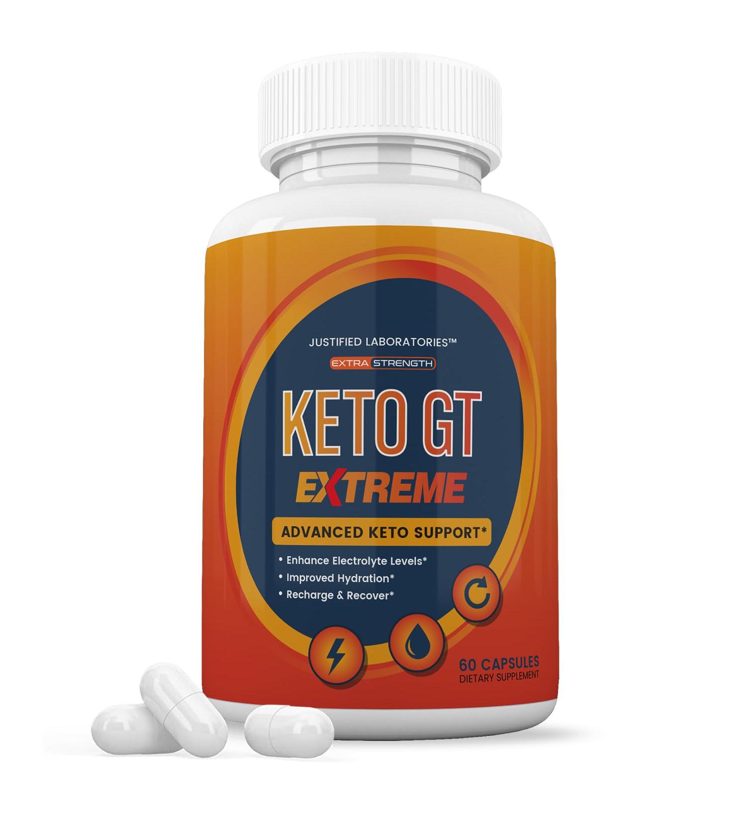 Keto GT Extreme Keto Pills 1675MG New & Improved Formula Contains Apple Cider Vinegar Extra Virgin Olive Oil Powder Green Tea Leaf 60 Capsules - Buy Online on GoSupps.com