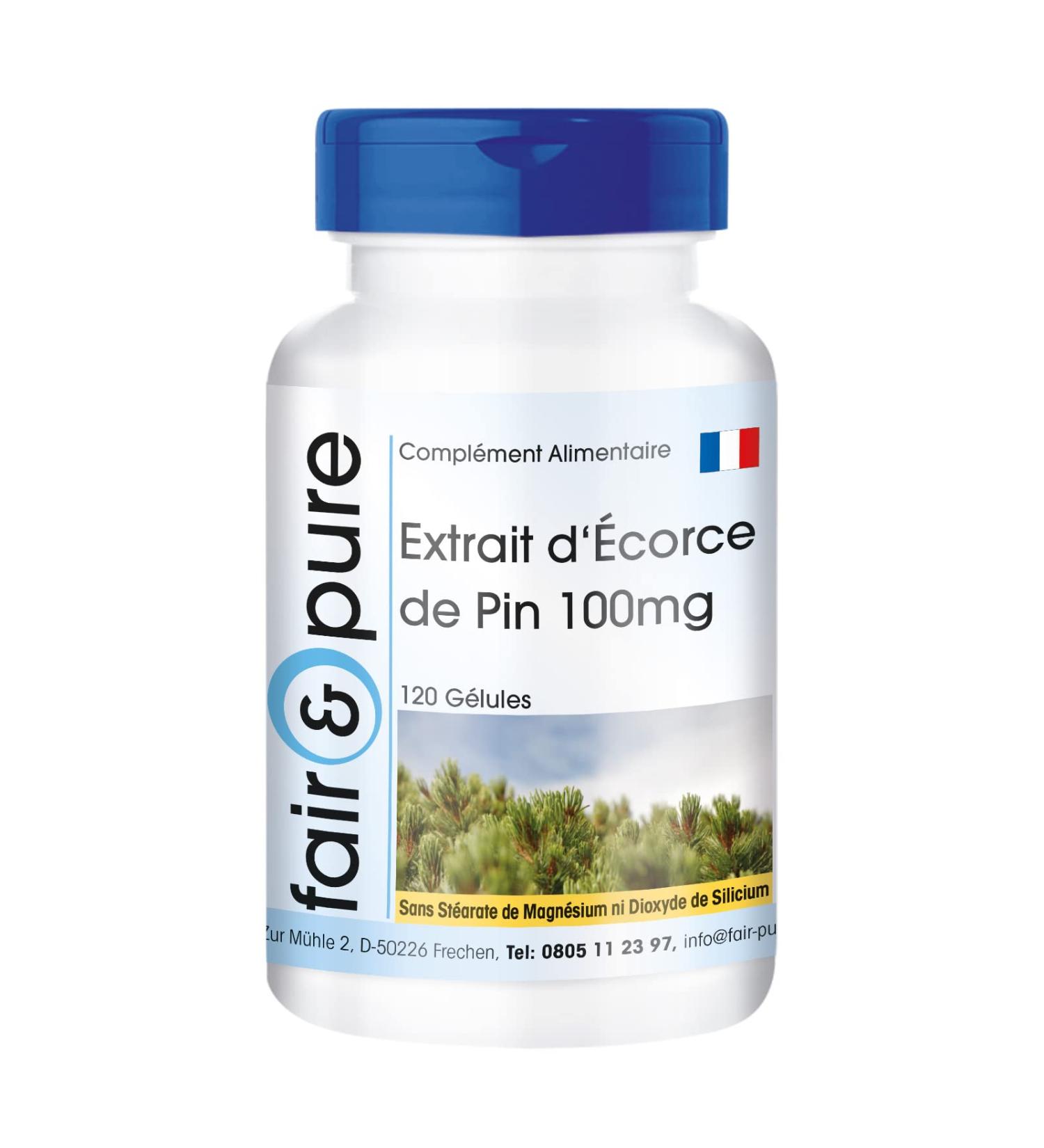 Fair & Pure - Pine bark extract 100mg - standardized to 95% proanthocyanidins - vegan - 120 capsules - Buy Online on GoSupps.com