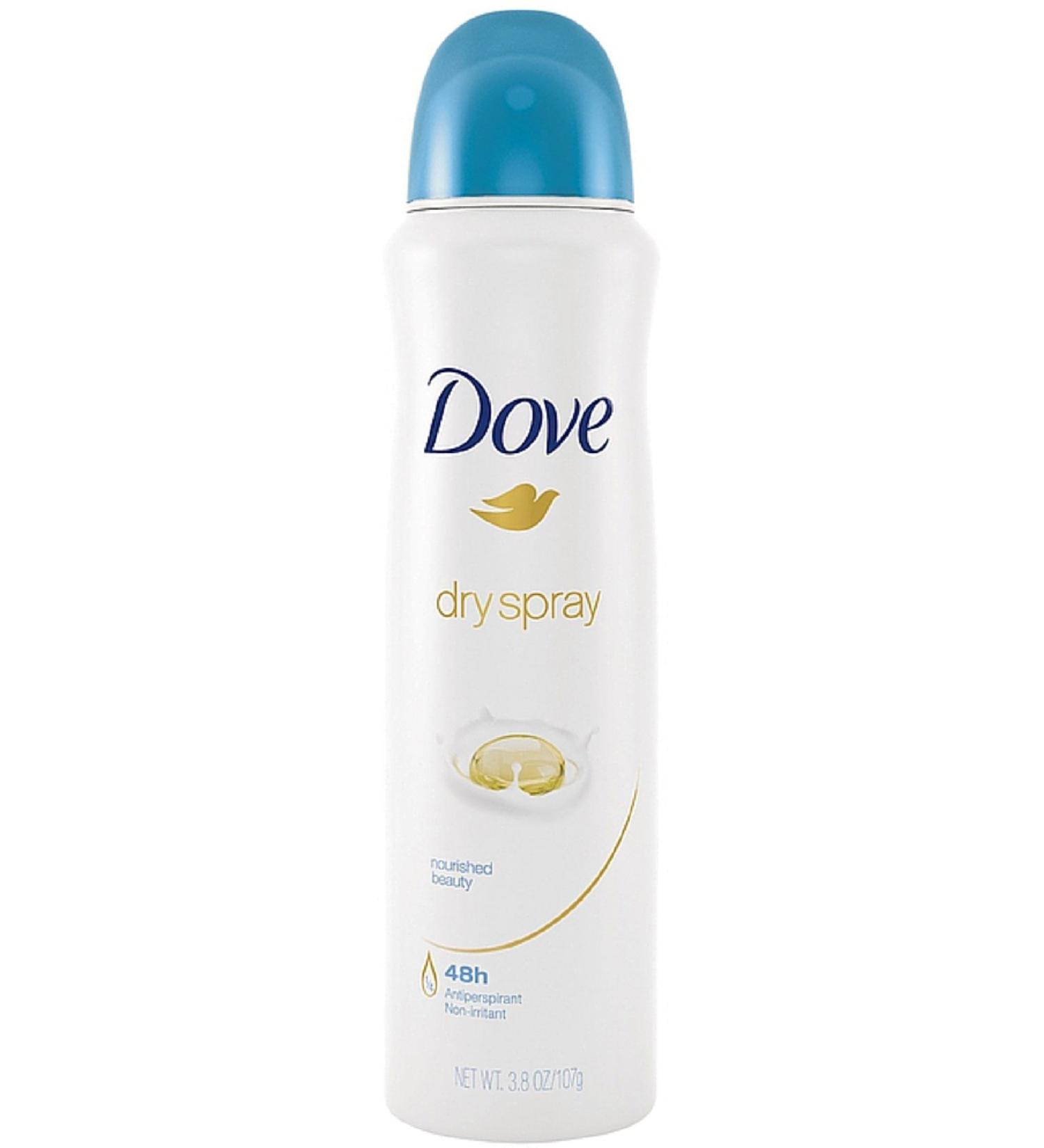 Dove Dry Spray Antiperspirant Nourished Beauty 3.80 oz (Pack of 6)