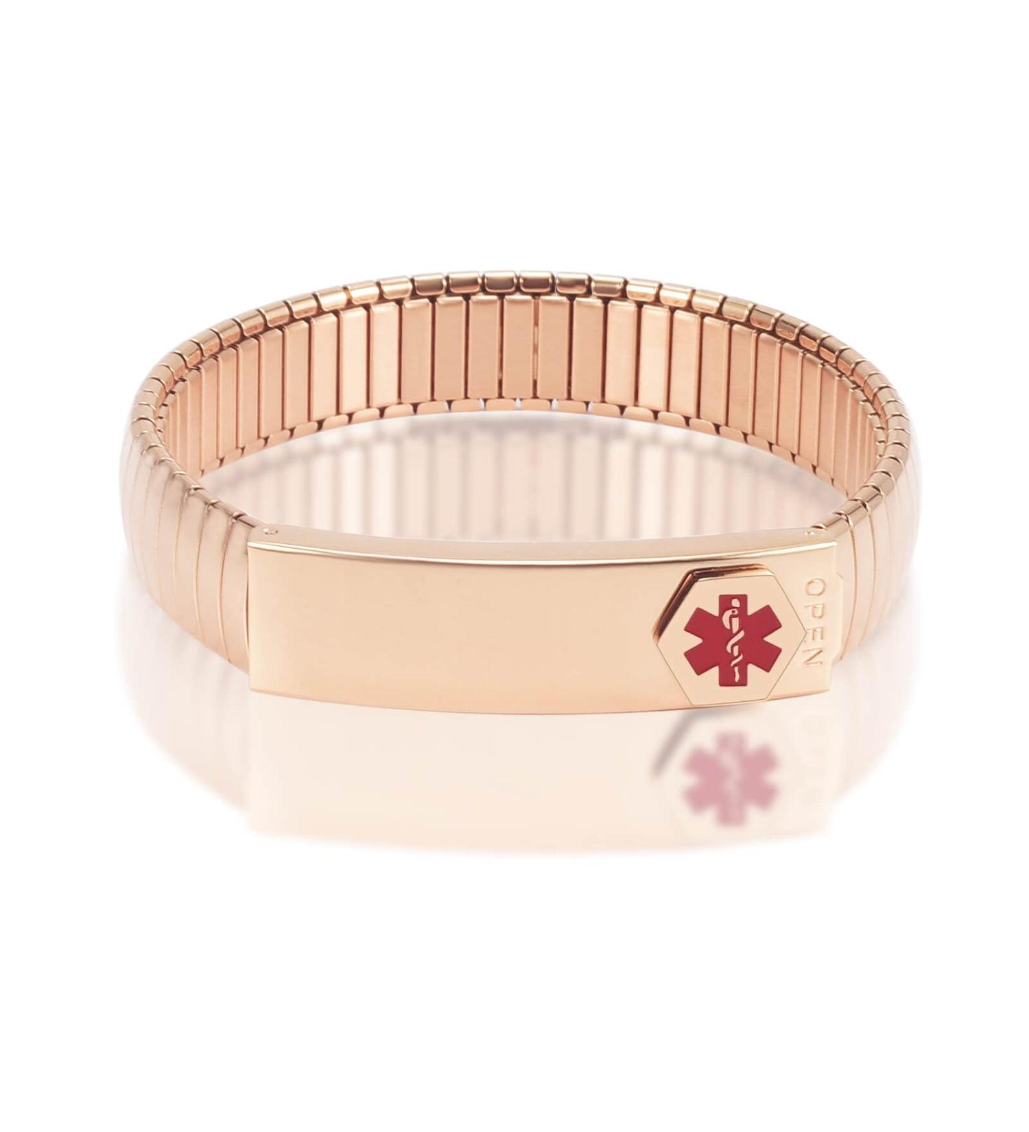 MagVIVACE Women's Medical Alert ID Bracelet - Stainless Steel Emergency Jewelry for Alzheimer's Seizures Diabetes DNR & Allergies - Buy Online on GoSupps.com