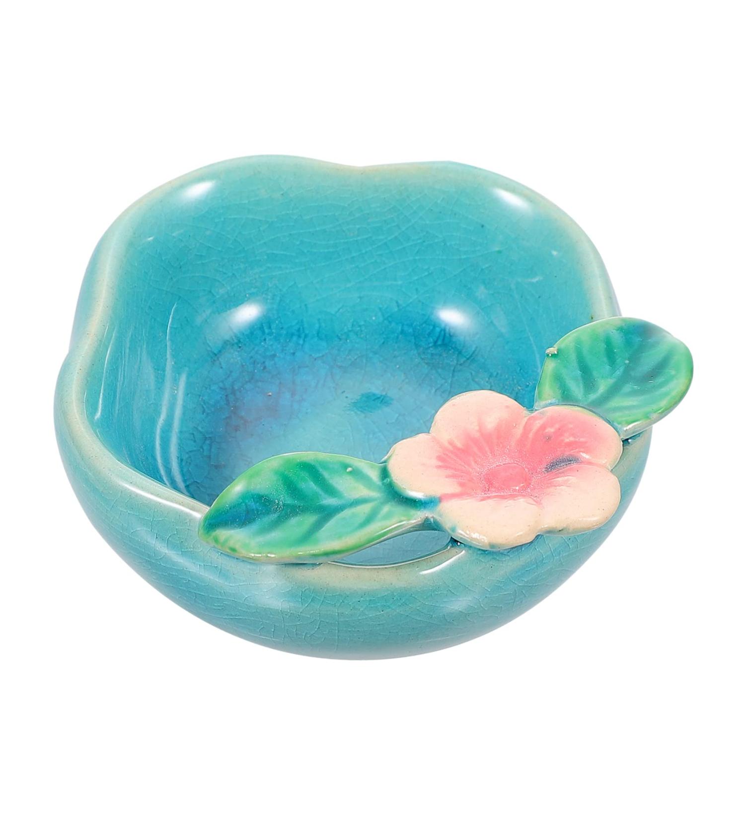 Clispeed Ceramic Aromatherapy Bowl & Essential Oil Burner | 8.5x8cm | Perfect for Oils & Cosmetics | Blue Jewelry Tablet Plate - Buy Online on GoSupps.com