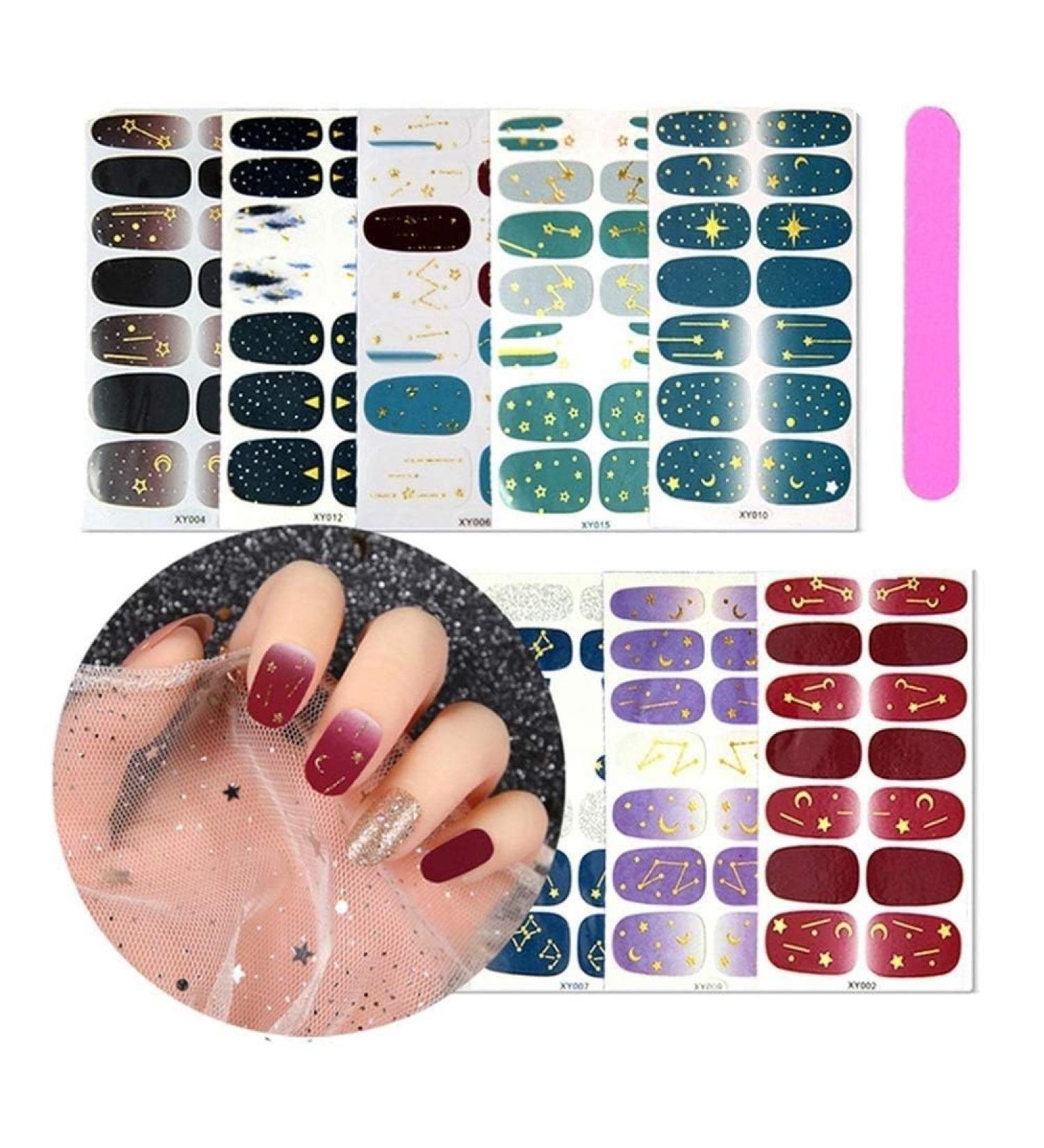 Kalolary Nail Sticker & Nail File Set - Self-Adhesive Nail Art Design for Stunning Manicures | International Shipping - Buy Online on GoSupps.com