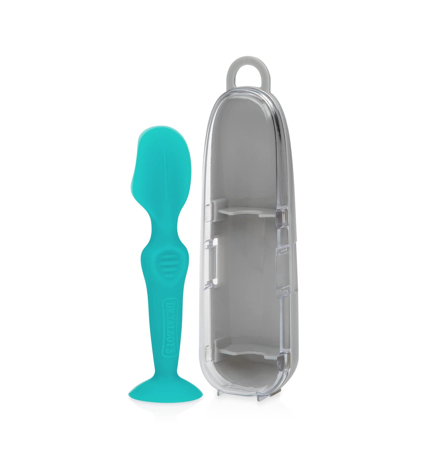 Dr. Talbot's Diaper Cream Silicone Brush with Suction Base & Hygienic Case - Aqua, Mini Size - Buy Online on GoSupps.com