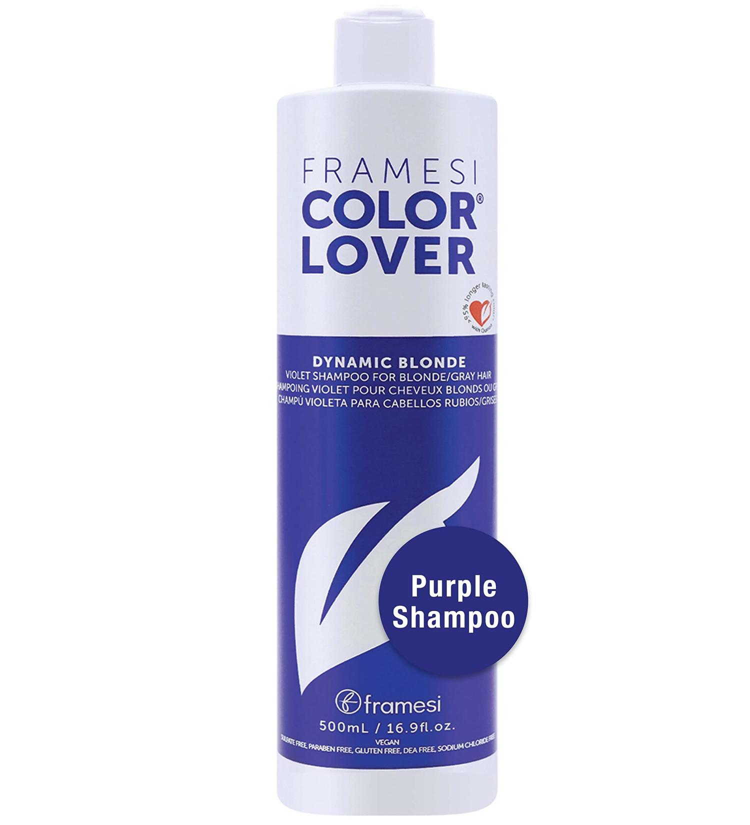 Framesi Color Lover Dynamic Blonde Purple Shampoo - Sulfate Free Shampoo for Color Treated Hair - 16.91 Fl Oz - Buy Online on GoSupps.com