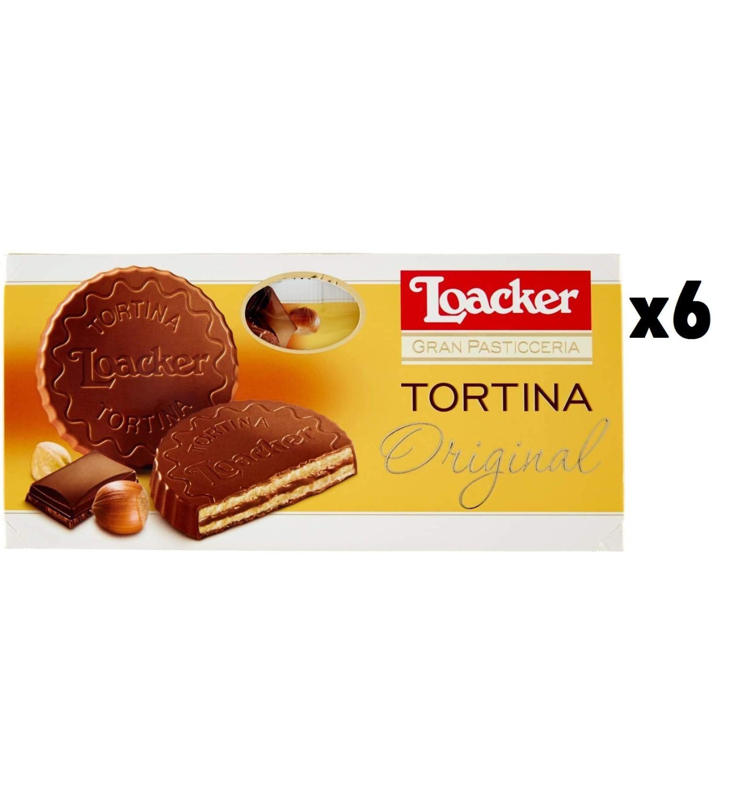  Loacker Loacker Tortina Original 3pc Pack of 6 chocolate treats filled with hazelnut cream 63g - Buy Online on GoSupps.com