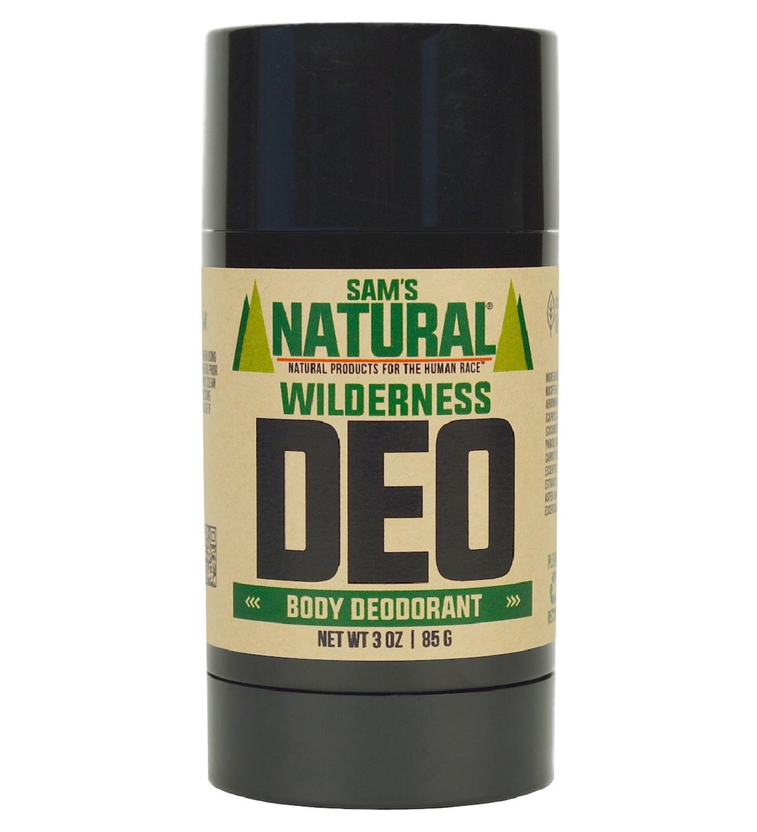 Sam s Natural Deodorant - Wilderness - Aluminum Free DEO - No phthalates parabens sulfates or dyes - Made in New Hampshire - For Men Women Unisex - Vegan Cruelty Free - 3 oz - Buy Online on GoSupps.com