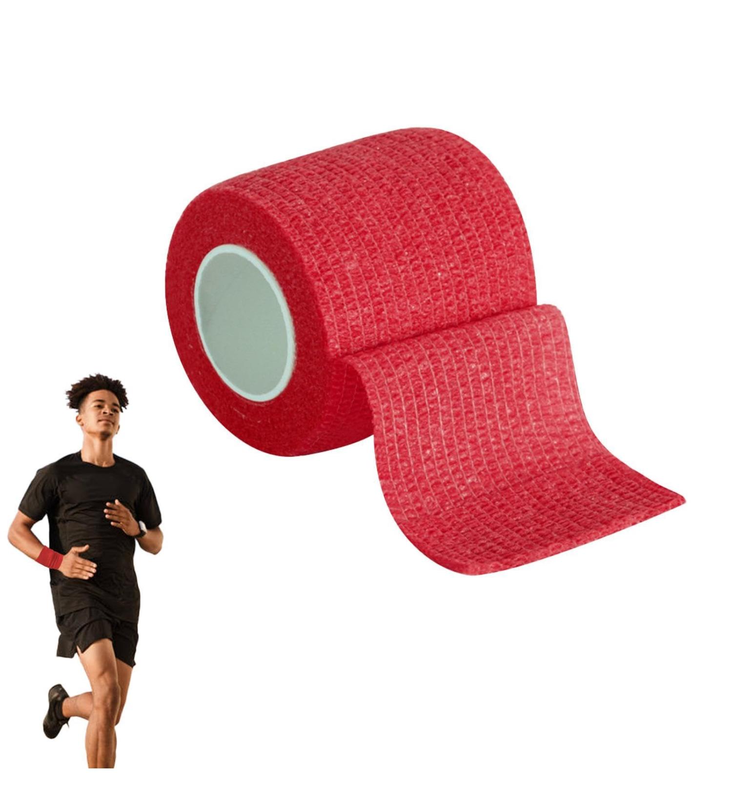Waterproof Elastic Bandage Wrap - Sports Athletic Tape for Wrist & Ankle Sprains | 1pc Red - Best First Aid Solution - Buy Online on GoSupps.com