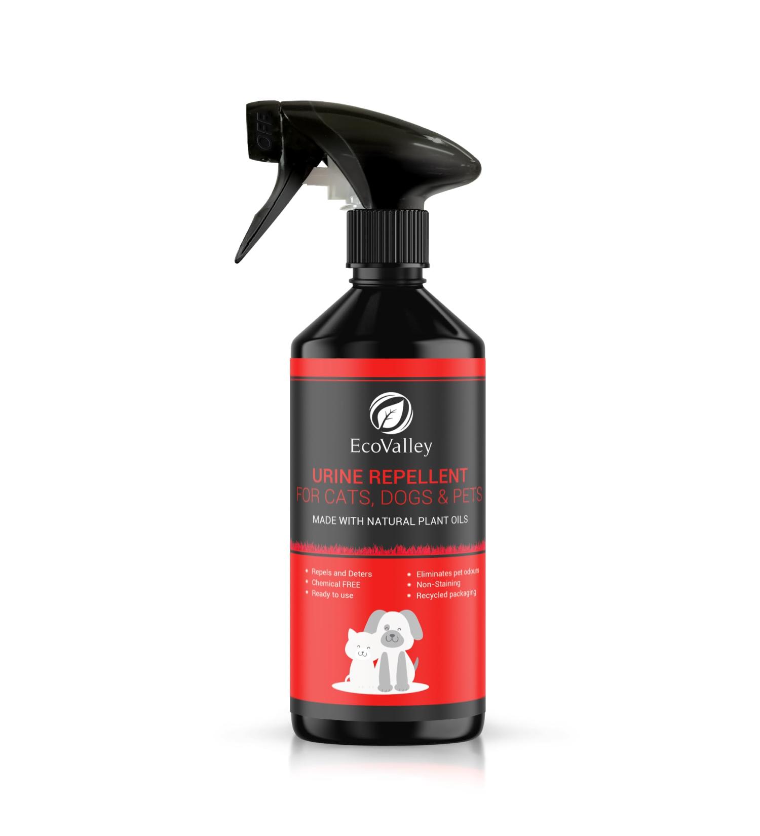 EcoValley Urine Stopper Training Cleaner Spray Dog And Cat Odour Eliminator & Puppy Training Aid Eco-Friendly Safe for Carpets 500ml