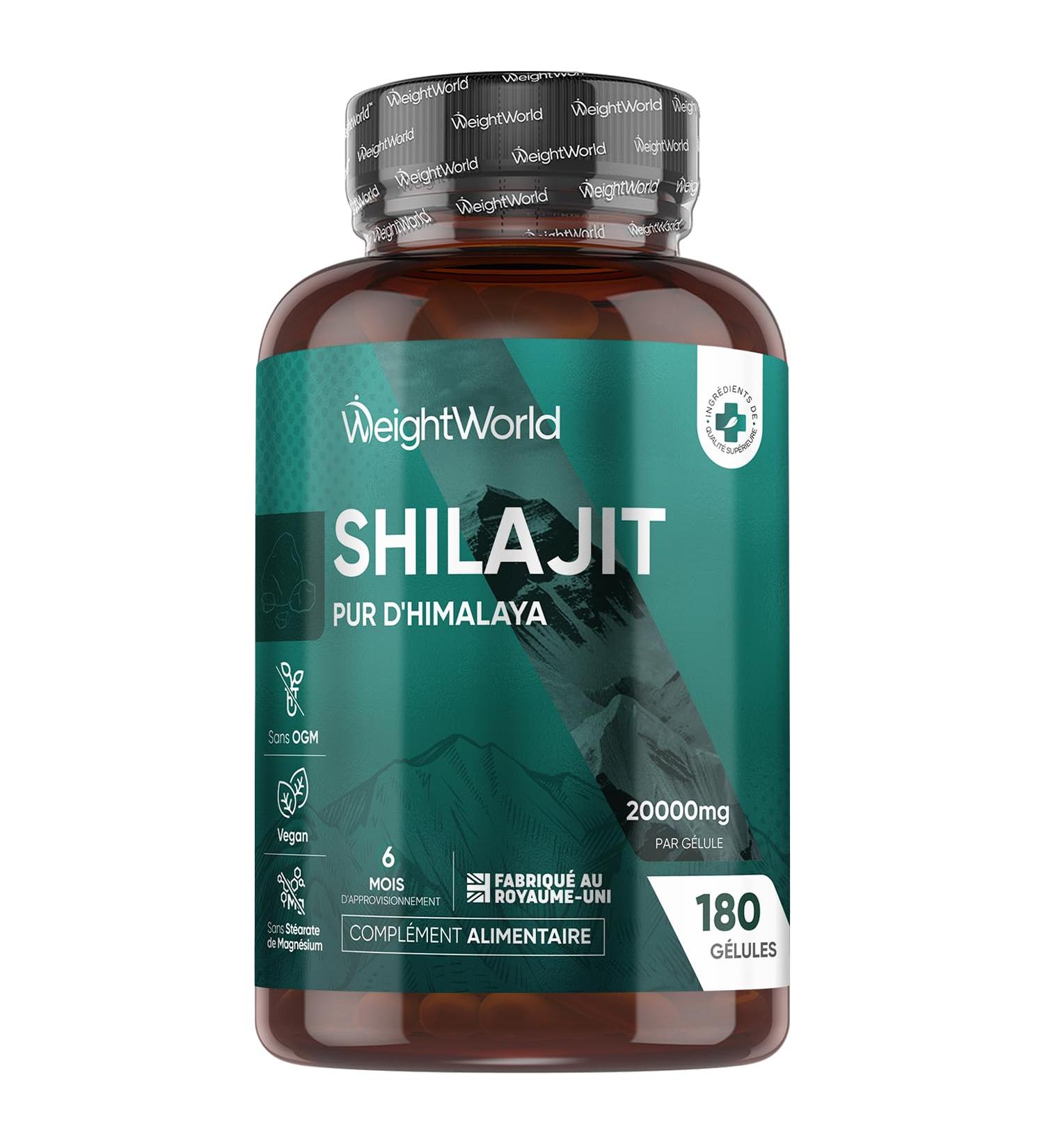 Shilajit Pure Gelules Vegan 180 G lules 20000mg Shilajit Pure Himalaya Acide Fulvique Acide Humique & Min raux 6 Mois de Stock Alternative R sine d Himalaya sans OGM ni St arate de Magn sium - Buy Online on GoSupps.com