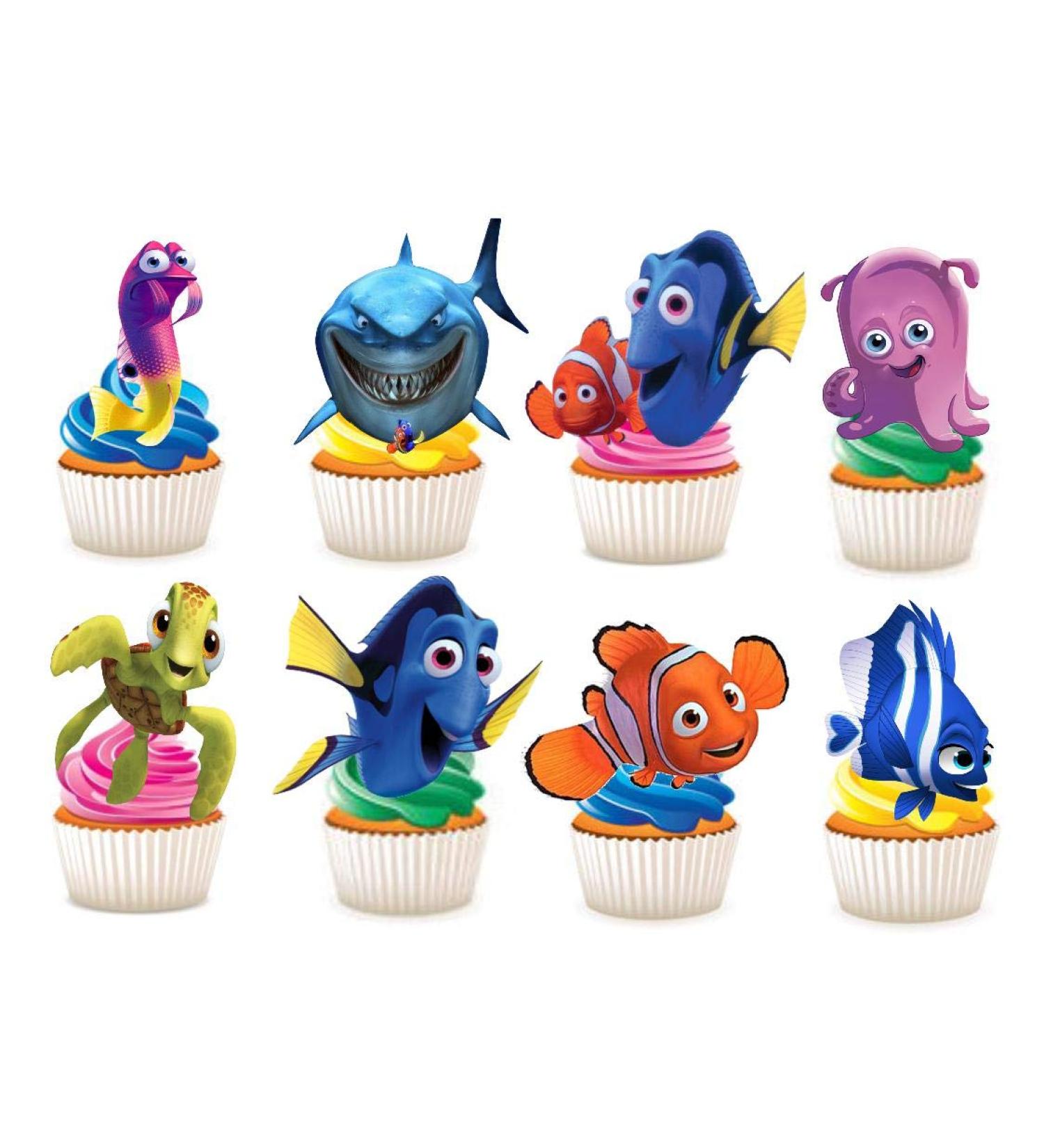 30 x Finding Nemo edible paper cake decorations