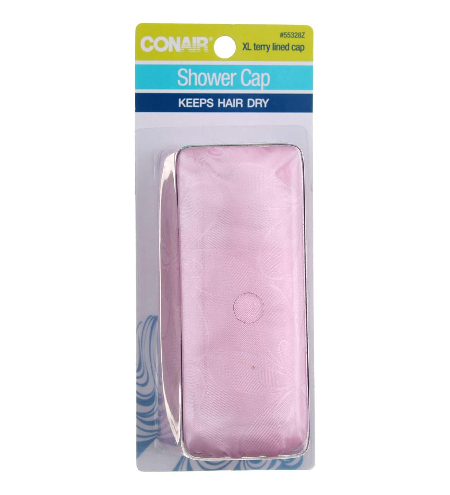 Conair Terry Lined Showercap - Leak-proof, Comfortable Fit - 2.4 Ounce - Buy Online on GoSupps.com