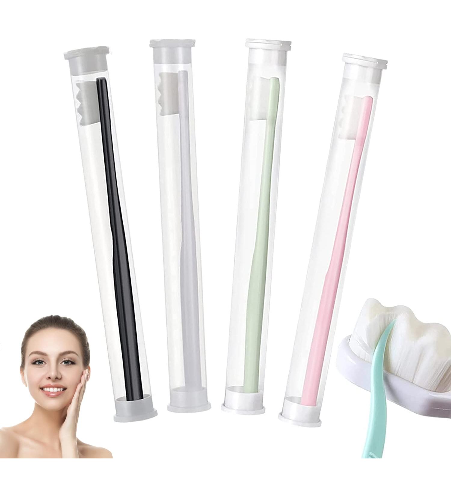 BREVI Ultra-fine Soft Toothbrush 4 Pack - Nordic-Inspired Nano Toothbrush for Sensitive Gums - 20000 Soft Bristles - Premium Quality - Buy Online on GoSupps.com