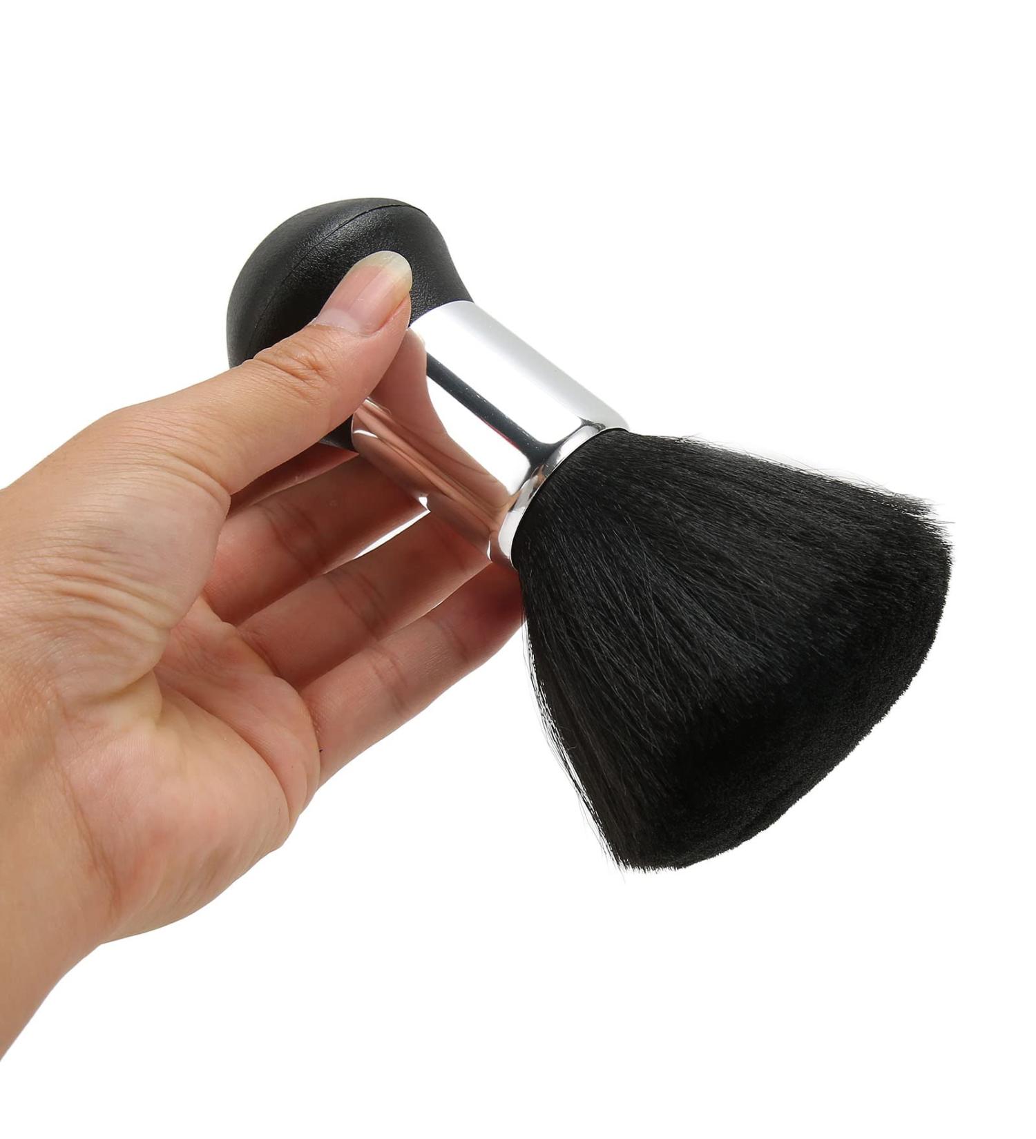 Black Neck Duster Brush Easy Using Hair Cutting Brush for Face Neck Cleaning Soft Comfortable Neck Face Dust Brush with Ergonomic Handle Practical Barber Brush for Home Salon - Buy Online on GoSupps.com