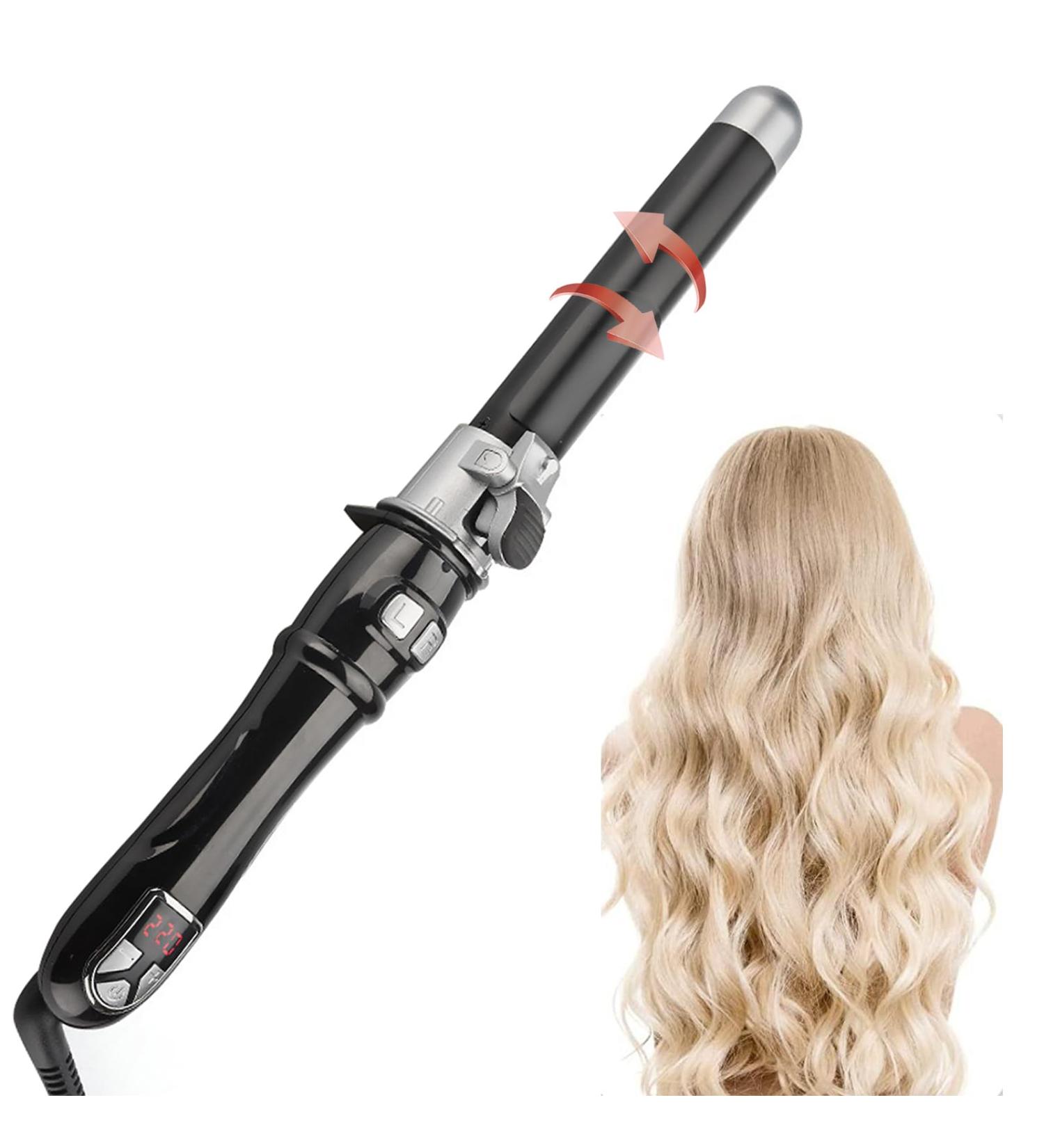 TANSHINE Automatic Rotating Curling Iron 1.1 Inch Large Barrel Hair Waver Curling Wand for Long Hair Electric Auto Big Self Curler with Adjustable Heat Settings Spinning Curling Iron 28mm Barrel Black 1.1IN Black - Buy Online on GoSupps.com
