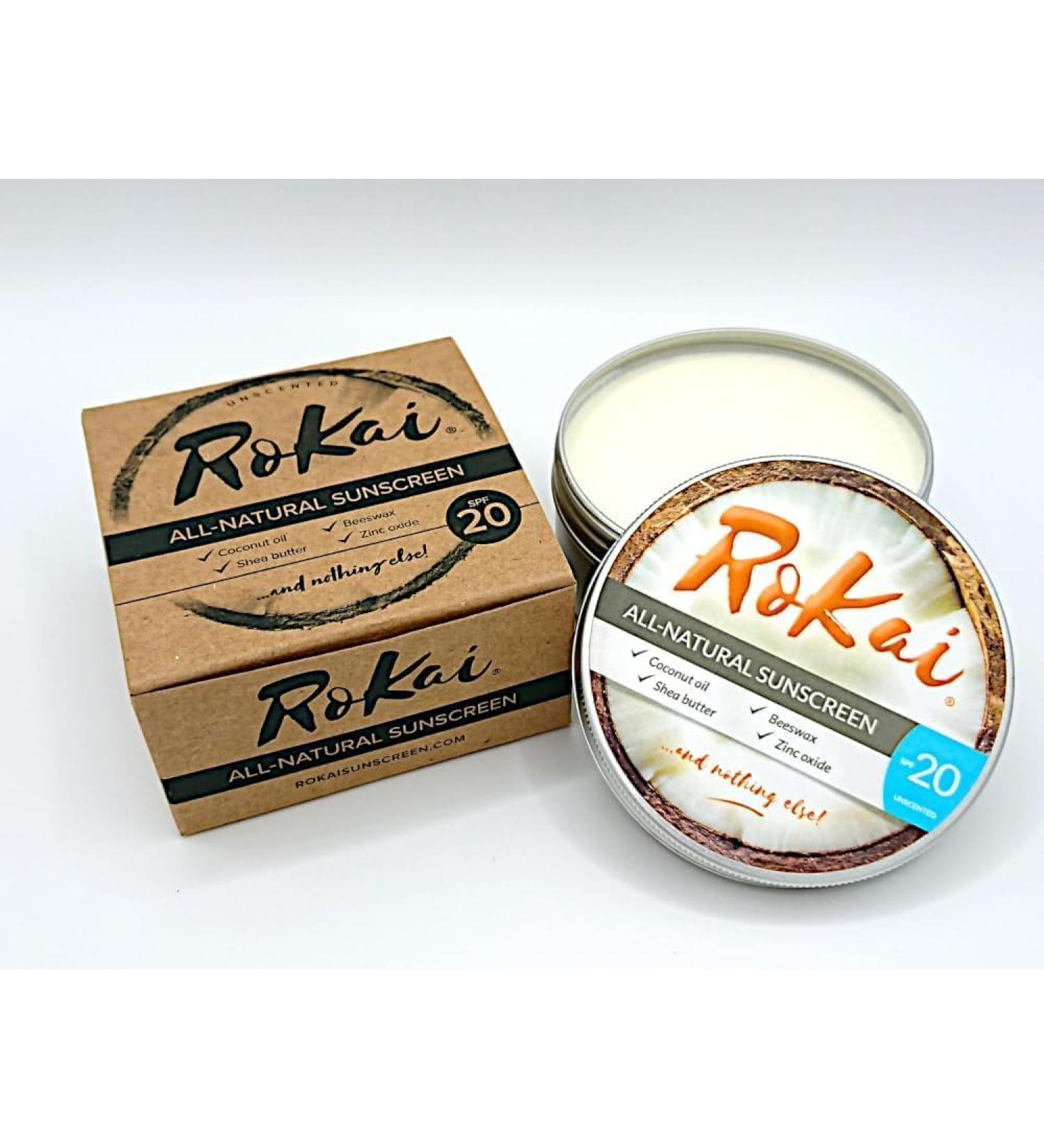 RoKai All-Natural Mineral Sunscreen SPF20 | 4 Ingredients & Plastic Free - Best Eco-Friendly Skin Protection - Buy Online on GoSupps.com