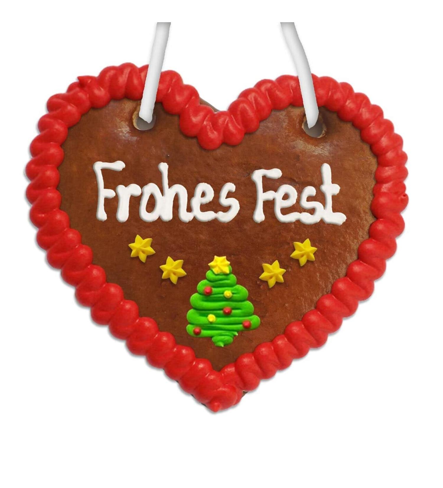 Gingerbread heart 12cm - Merry Christmas - delicious gifts for Christmas Merry Christmas - Design 2