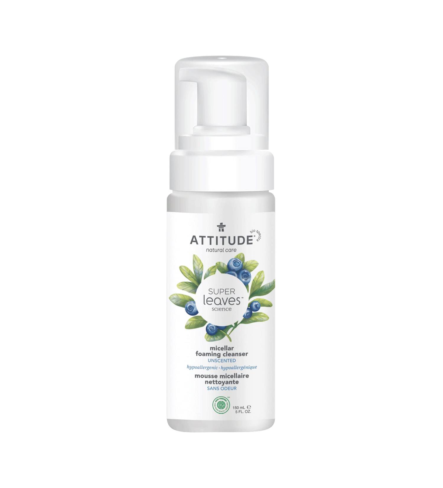 ATTITUDE Foaming Micellar Water 5 Fl Oz - Vegan, Cruelty-Free & Hypoallergenic - Buy Online on GoSupps.com