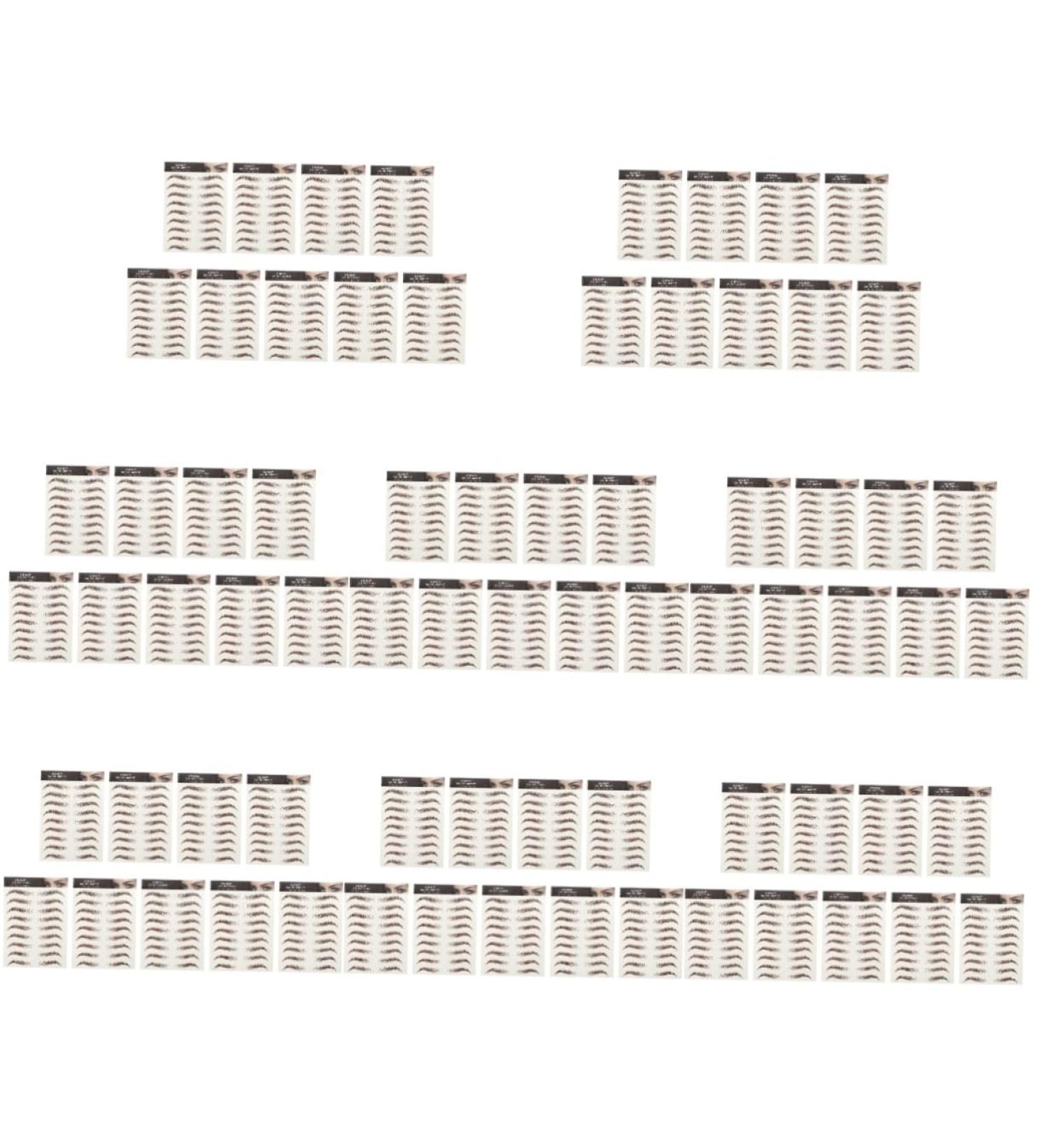 FOMIYES 72 Sheets Waterproof Eyebrow Stickers Make up Kit Fake Eyebrow Sticker Temporary Brow Tattoos Suite - Buy Online on GoSupps.com