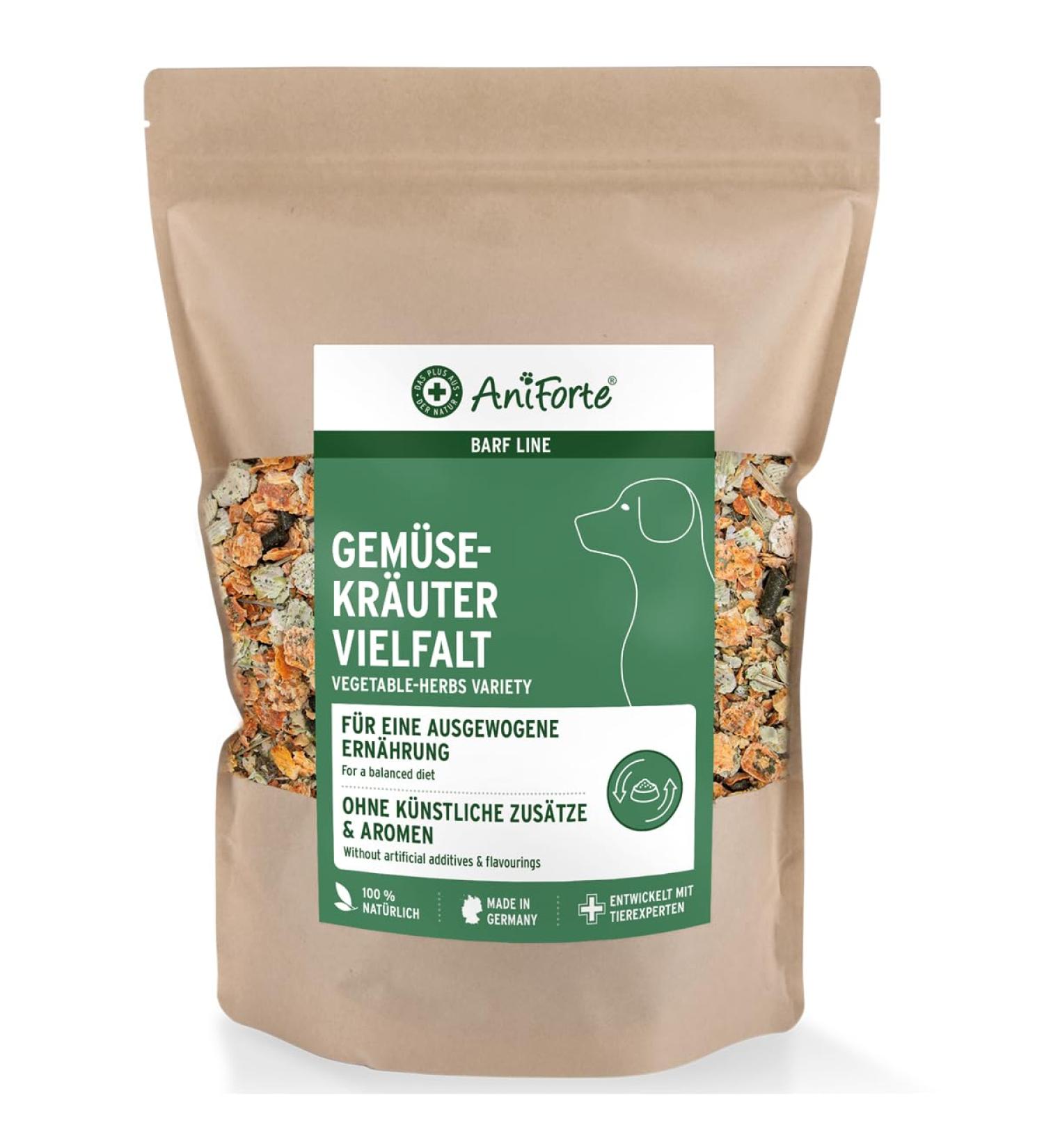 AniForte Vegetables & Herbs Varied for Raw Food 1kg - Barf Food Supplement for Dogs - Buy Online on GoSupps.com