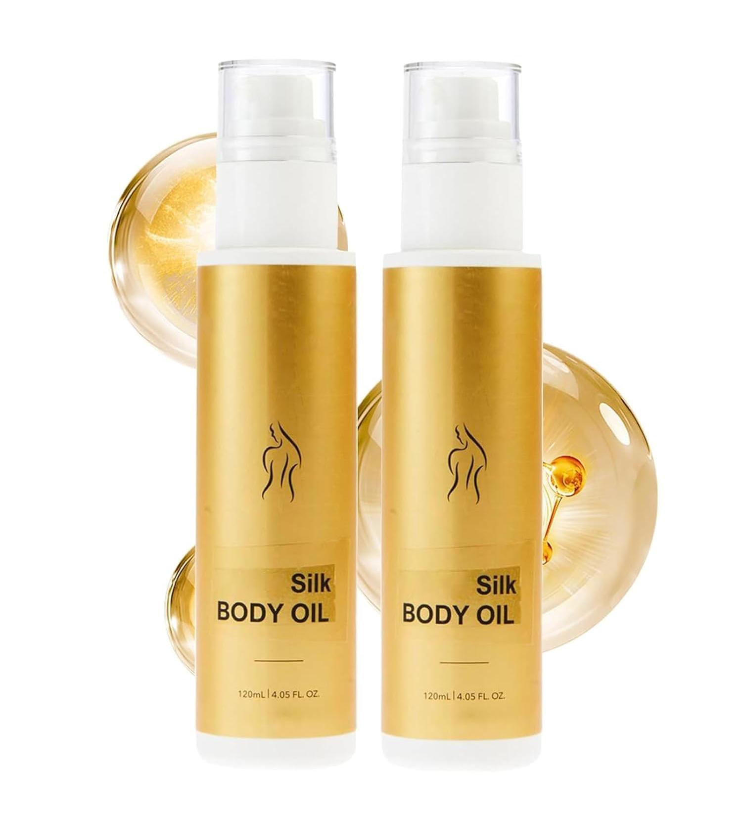 Buy Silk Body Essence Oil | Anti-Wrinkle & Firming Silk Body Oil for Dry Skin (2pcs) - International Shipping Available - Buy Online on GoSupps.com