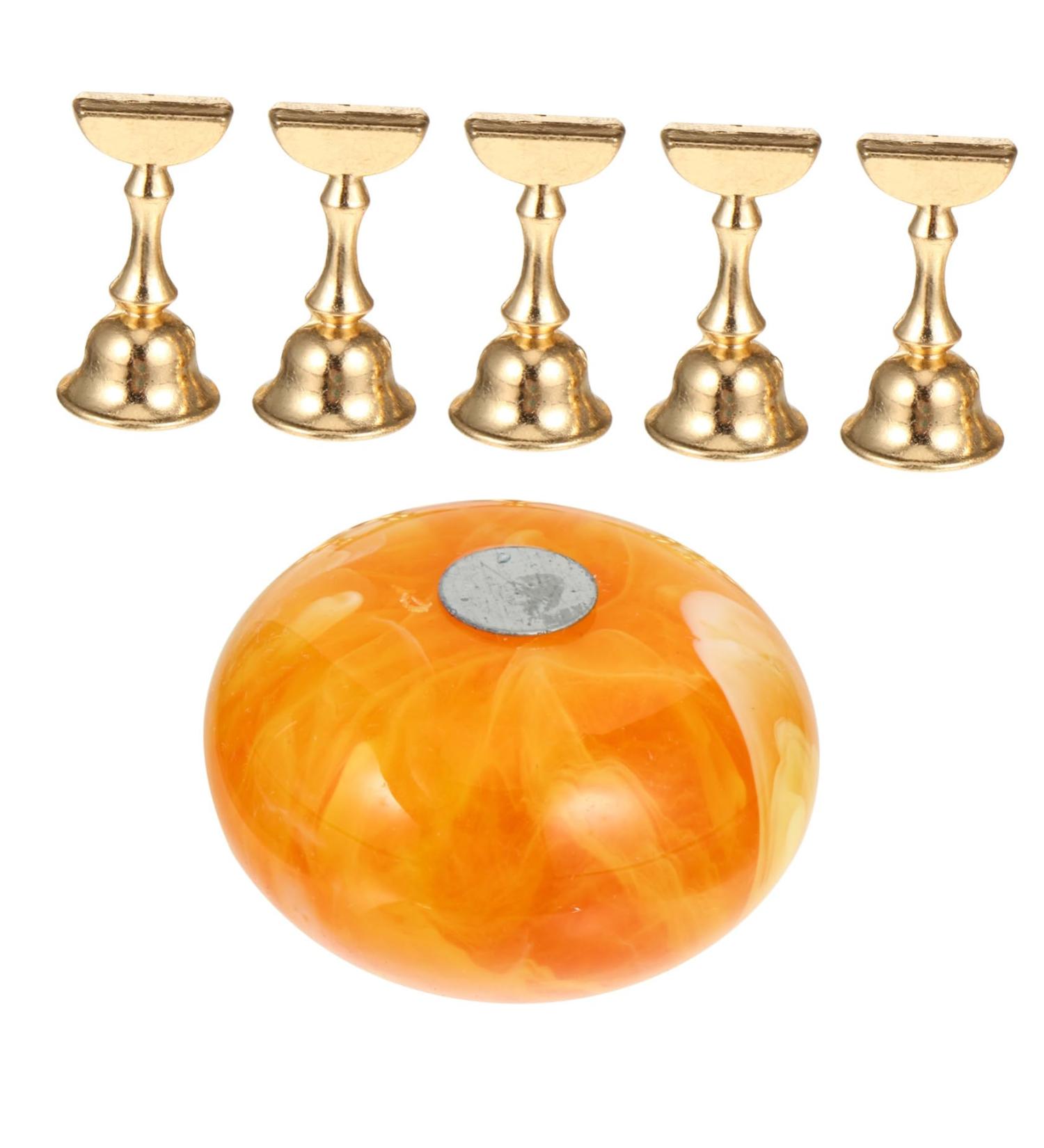Beaupretty 1 Set Manicure Practice Base False Nail Tip Holder Press on Nail Stand Nail Display Tips Stand Acrylic Stands for Display Nail Practice Base Magnetic Practice Supplies Resin 3.5x3.5cm Amber - Buy Online on GoSupps.com