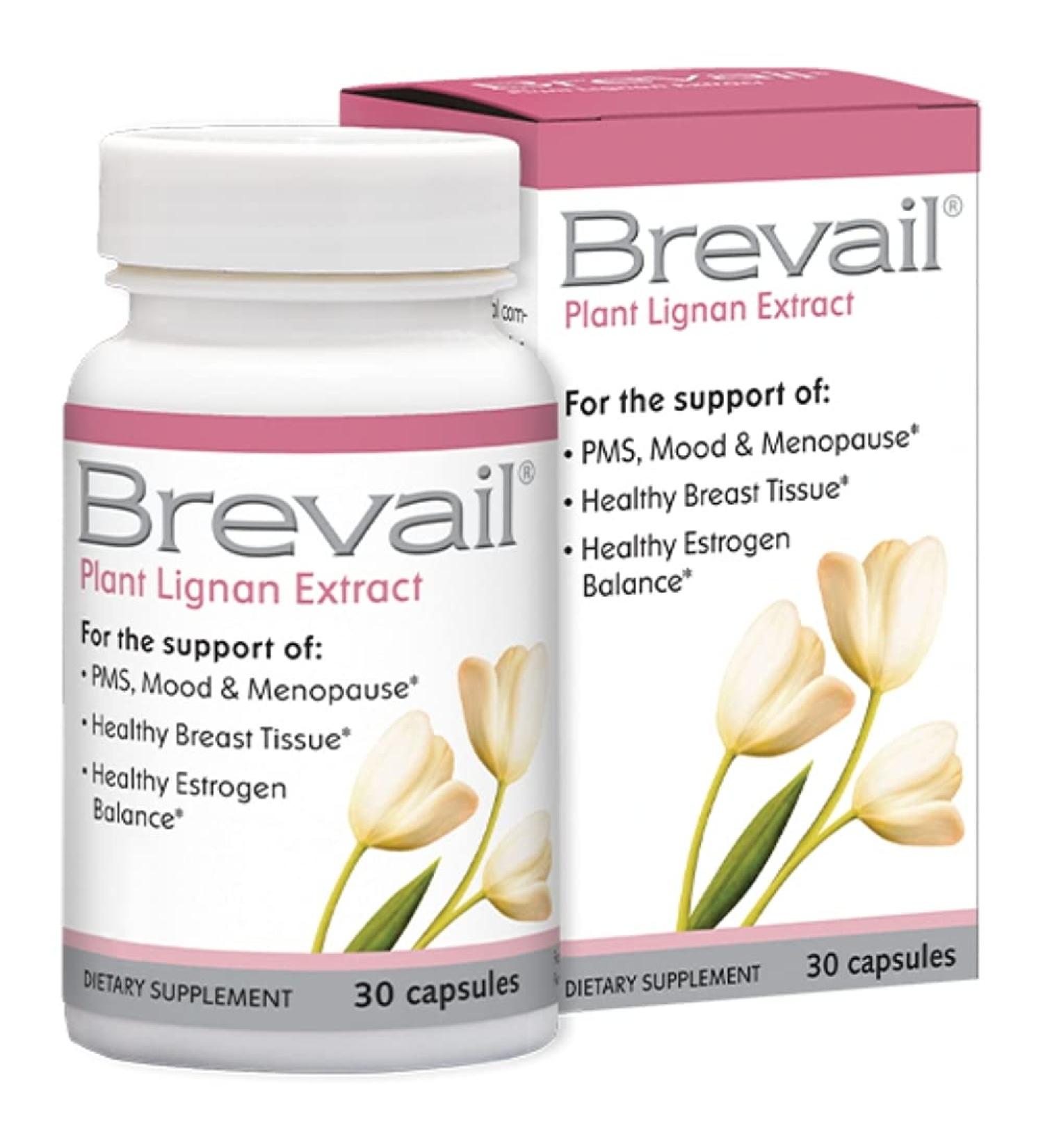 Barlean's Brevail Plant Lignan Extract - 30 Capsules for Hormonal Balance - Buy Online on GoSupps.com