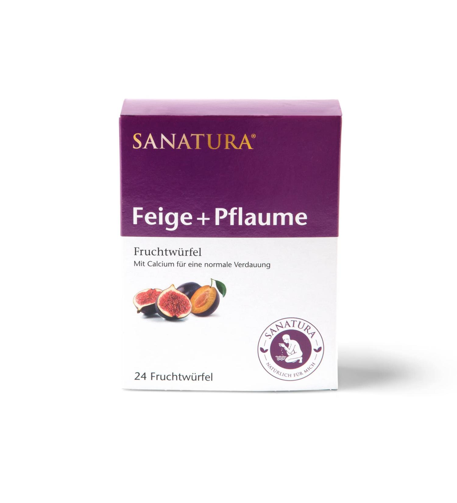 Sanatura Fig Plum Fruit Cubes - 24 Pieces | Boost Digestion with Figs Plums Tamarinds & Inulin | 240g - Buy Online Worldwide - Buy Online on GoSupps.com