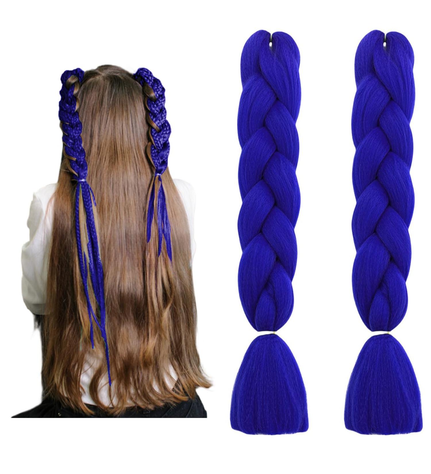 Traziewell Blue Hair Extensions Braiding Hair Accessories for Women Braid Hair Extension High Temperature Synthetic Fiber Twist Hair Pieces 1905 FH001905 L - Buy Online on GoSupps.com