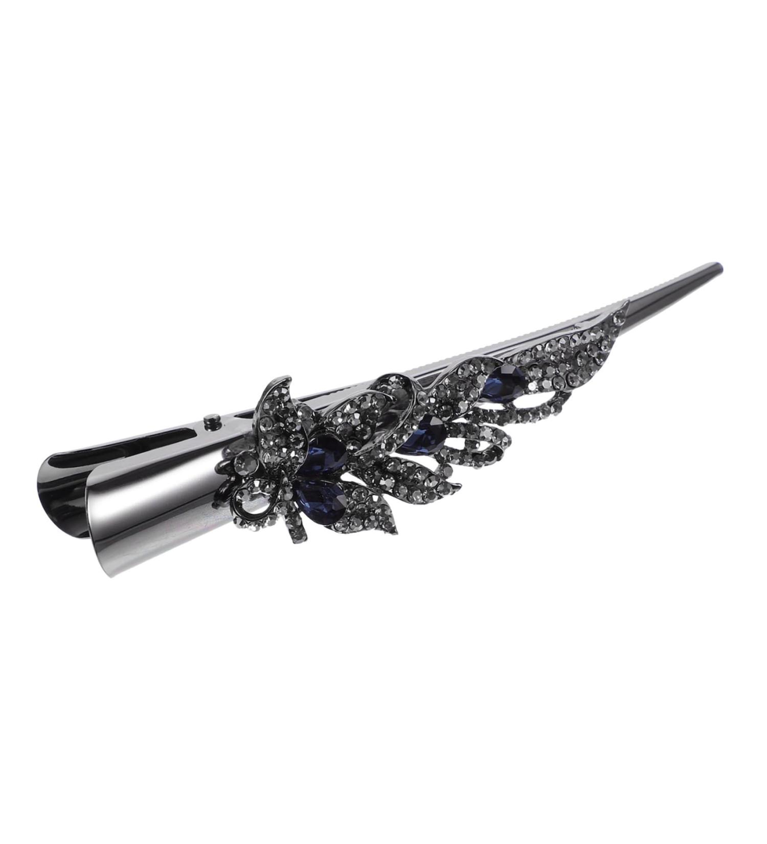 FRCOLOR Small Alligator Clips Thin Rhinestone Barrettes for Women Rod Butt Cushion Finger Castanets Tiara Rhinestone Bobby Pins Fancy Clips for Women Hair Miss Issue Card Metal - Buy Online on GoSupps.com