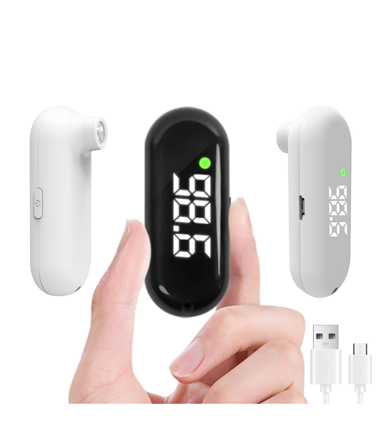 Medical Forehead Thermometer - Rechargeable Infrared Digital Thermometer for Adults & Kids | Fast Accurate Results Fever Alarm & LCD Display - Portable (Black - Buy Online on GoSupps.com