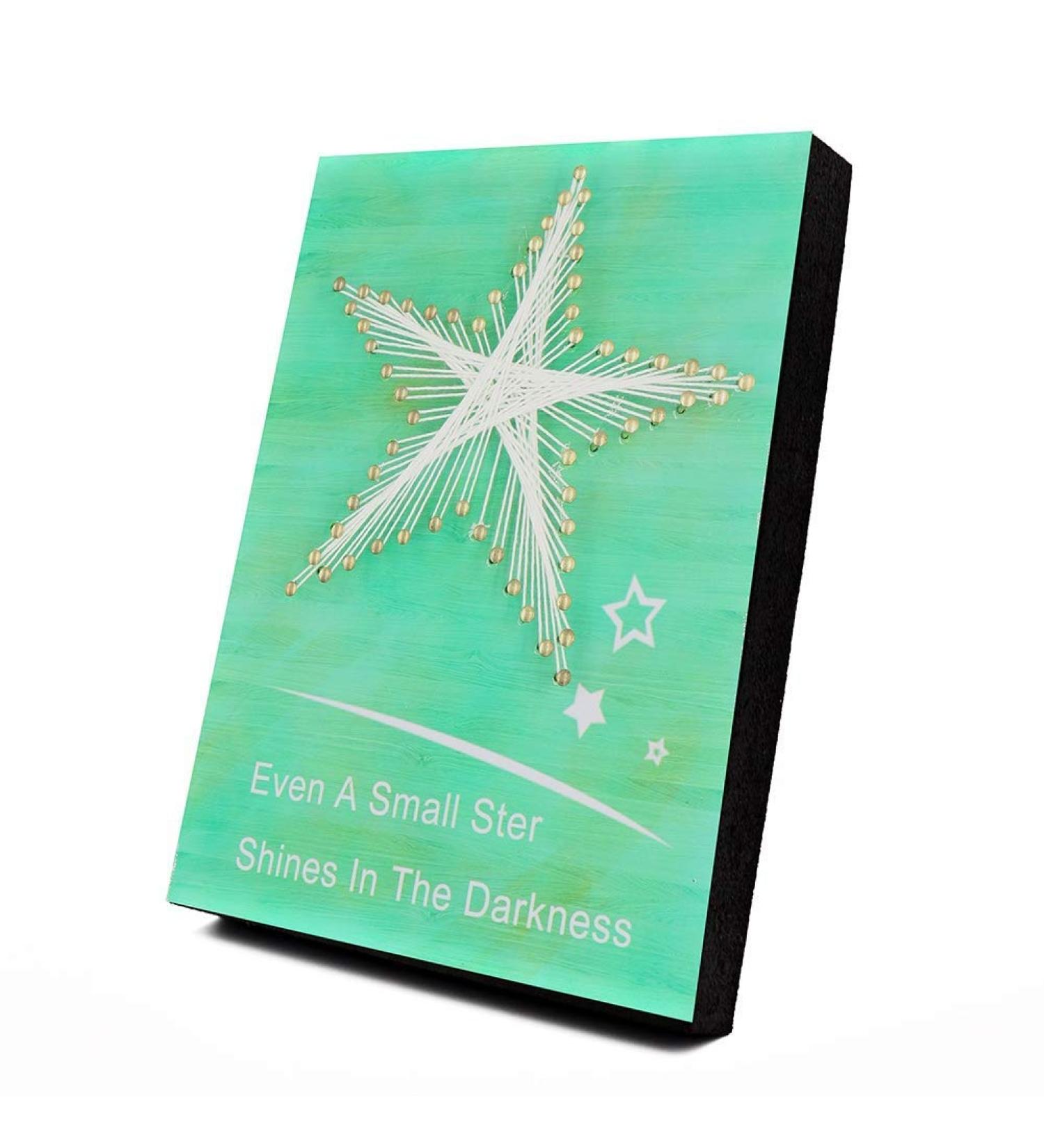 Yosoo Star DIY Nail String Art Kit - 3D Drawing Nails Winding Lines Painting - Green - Home Office Decor - Buy Online on GoSupps.com