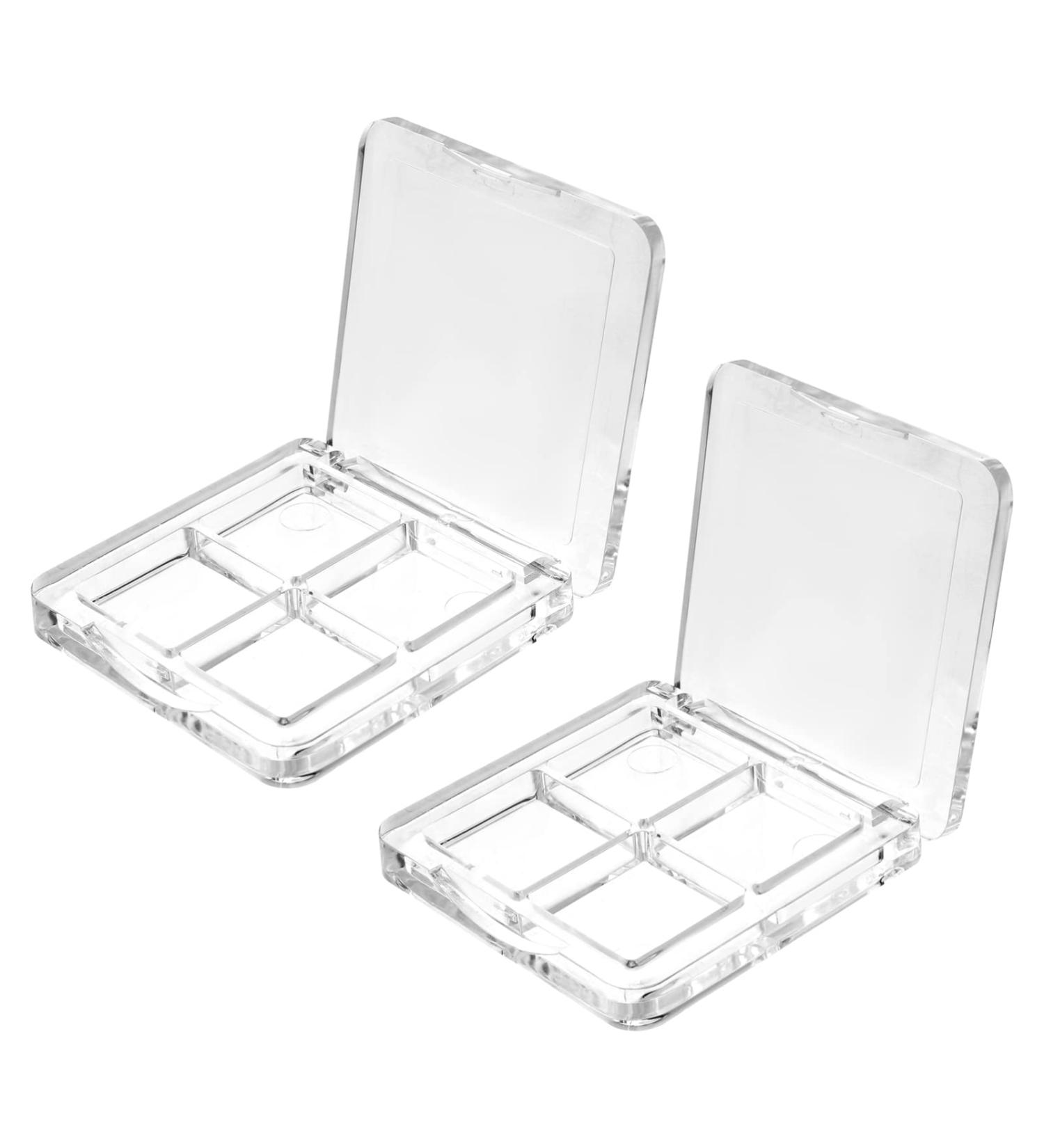 FOMIYES Empty Eyeshadow Pallet Clear Eyeshadow Empty Eyeshadow Dishes DIY Eyeshadow Palettes Eyeshadow Subpackaging Boxes for Women 2PCS Refillable Eyeshadow Container - Buy Online on GoSupps.com