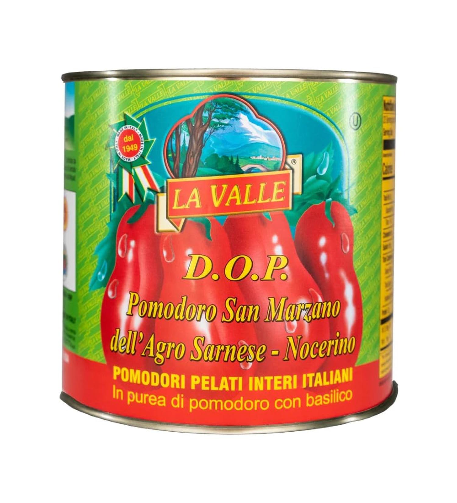 La Valle San Marzano Tomatoes 2.5kg I Italian Whole Peeled Tomatoes For Pizza