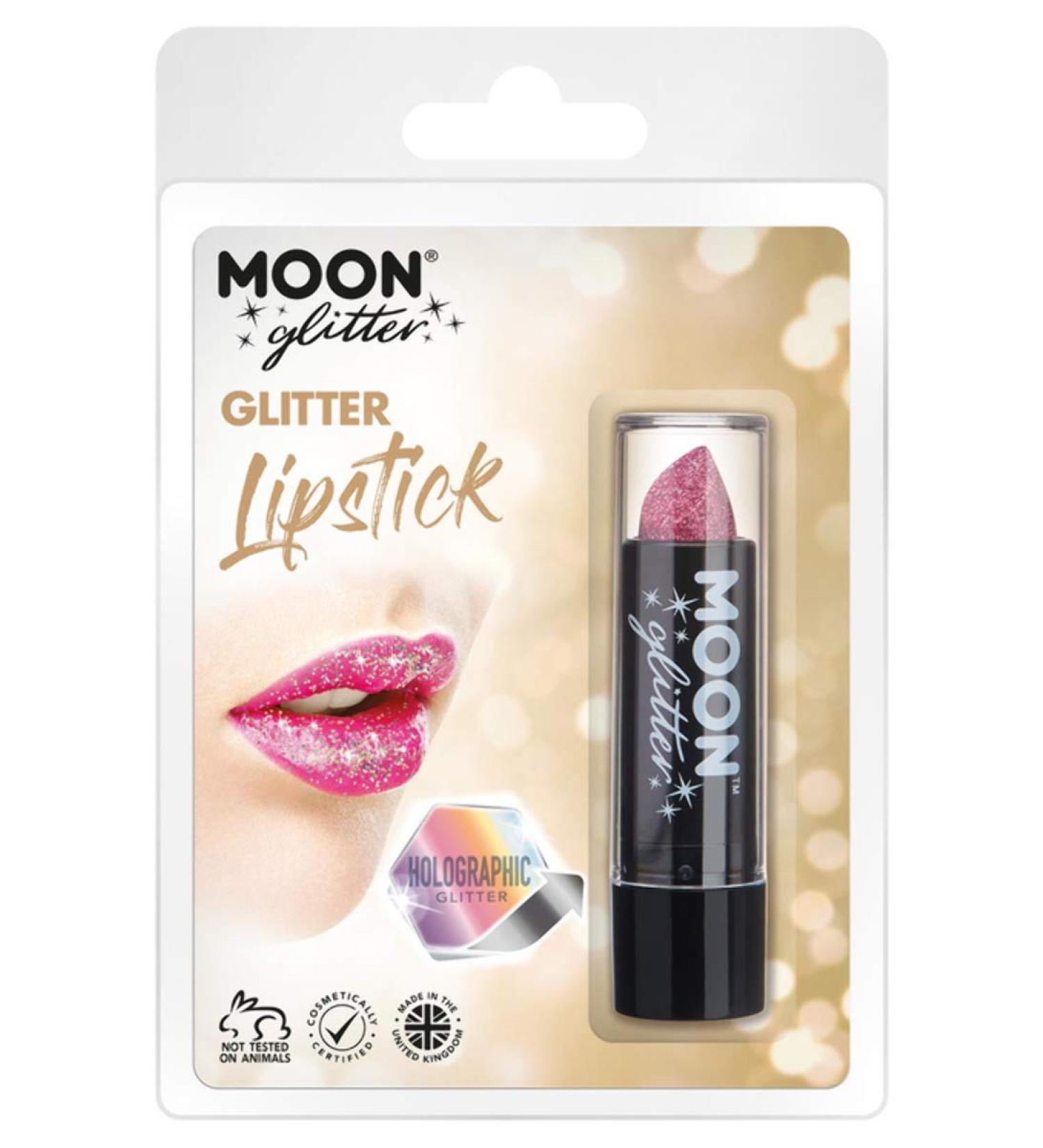  Smiffys Smiffys Moon Glitter Holographic Glitter Lipstick Pink - Buy Online on GoSupps.com
