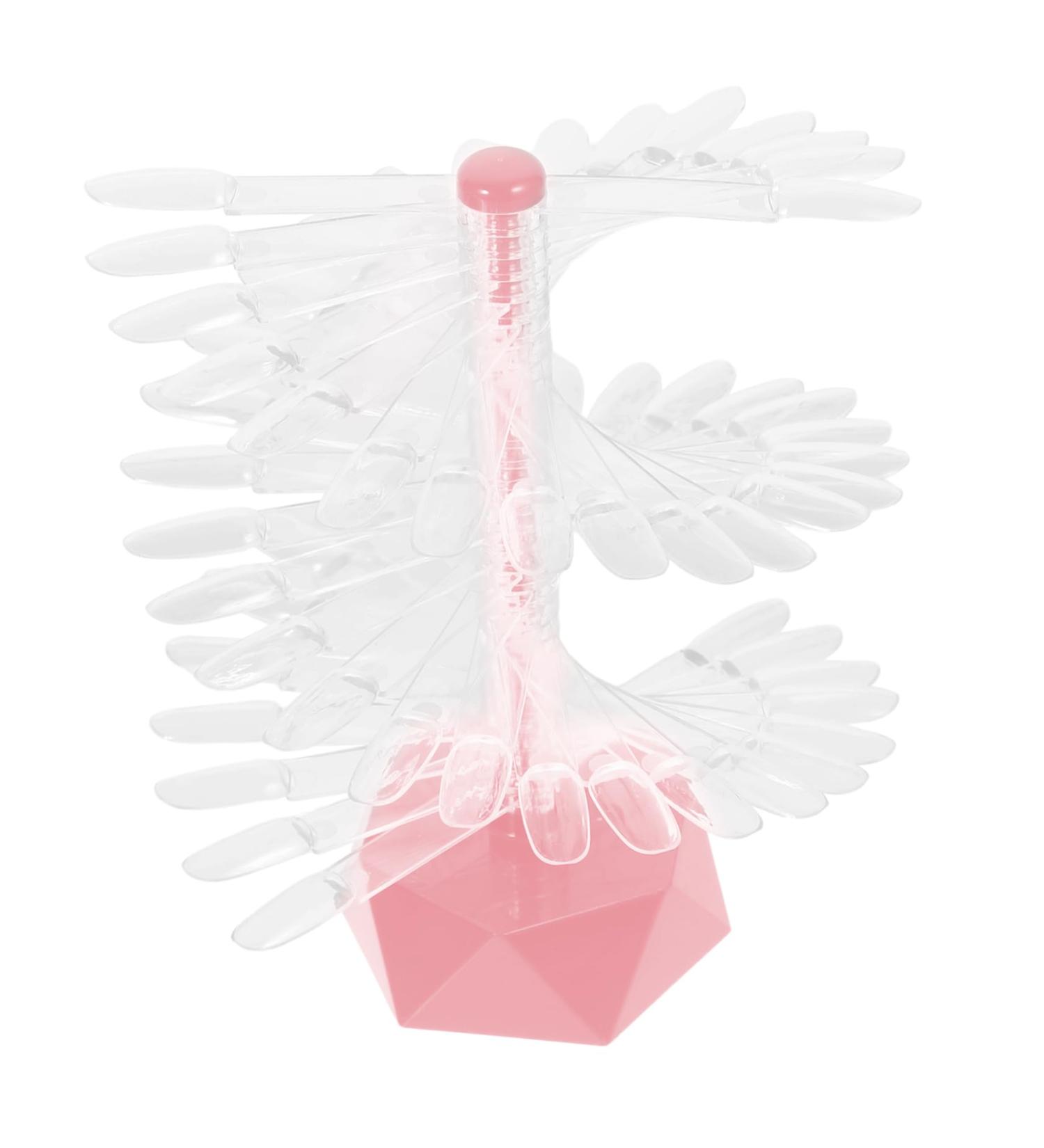 POPETPOP nail tips display stand nail art stands nail stands for nail art nail practice display stand nail tips display holder nail display stand holder spiral Acrylic bracket 6.2x6.2cm Pink - Buy Online on GoSupps.com