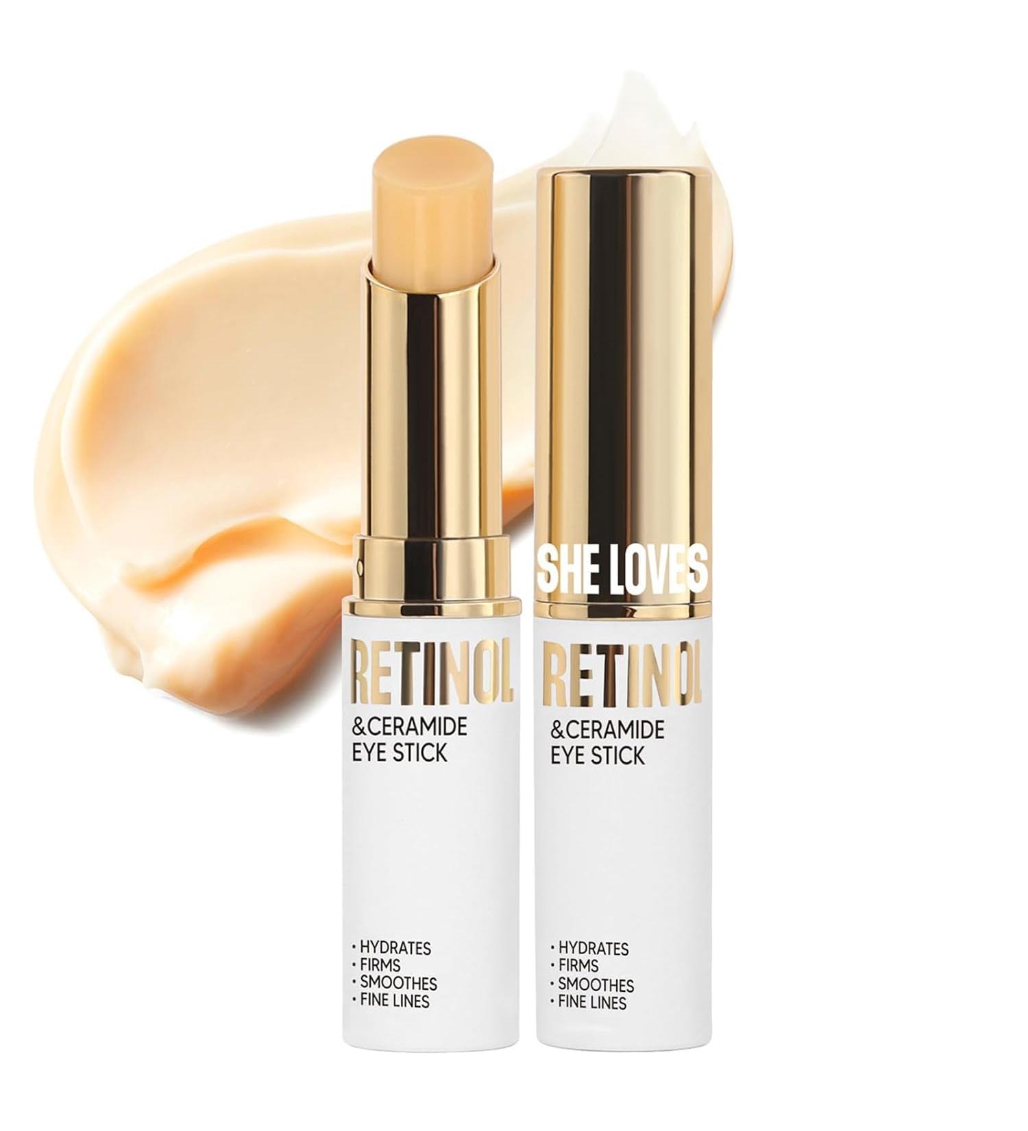 Retinol Eye Stick & Cream Balm Anti-Wrinkle Dark Circles & Fine Lines Portable Daily Eye Care for Men & Women - Buy Online on GoSupps.com