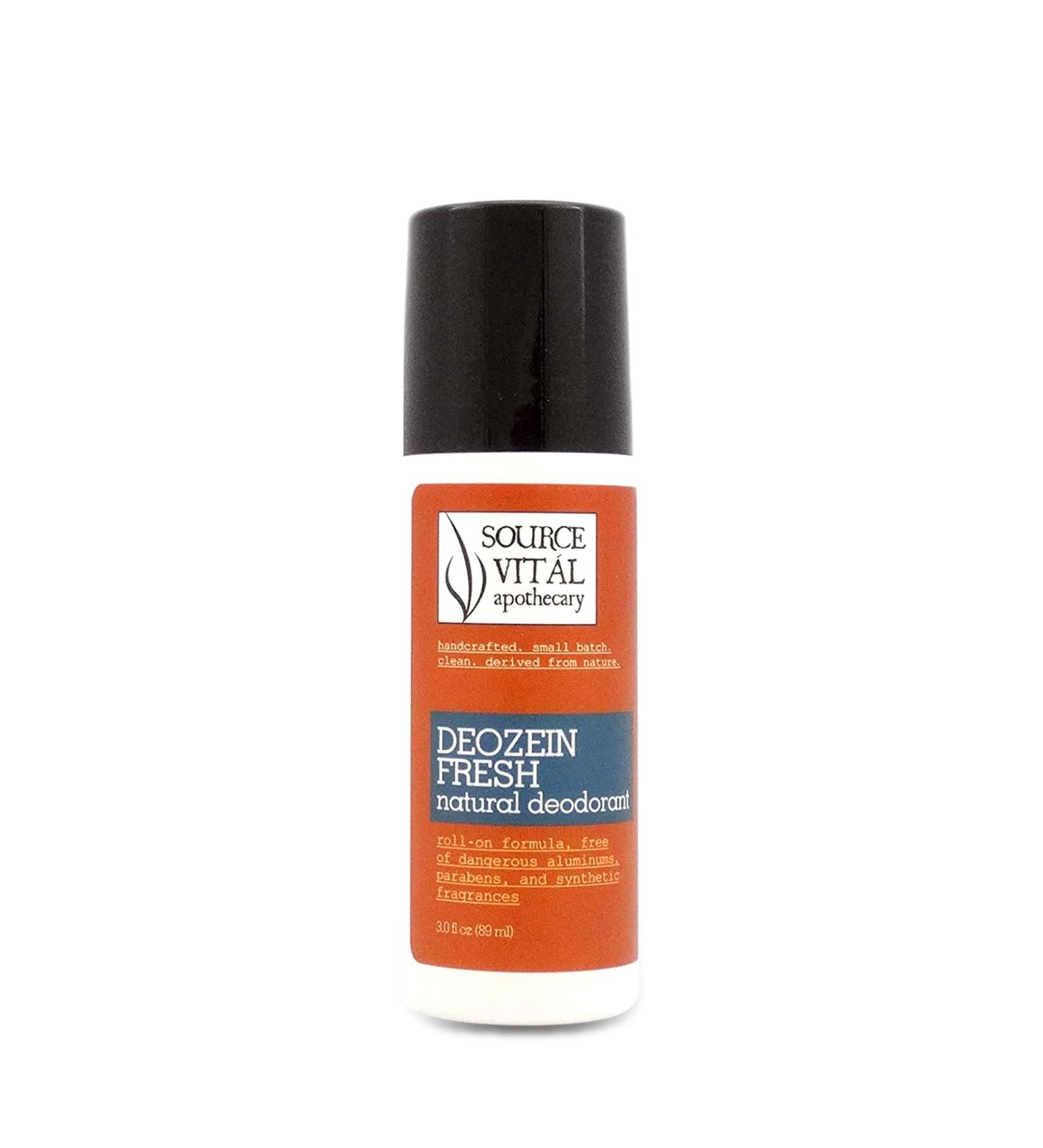 Deozein Fresh Roll-On Deodorant | Source Vitl Apothecary | All Natural & Paraben-Free | Floral Scent for Men & Women | 3 fl. Oz - Buy Online on GoSupps.com