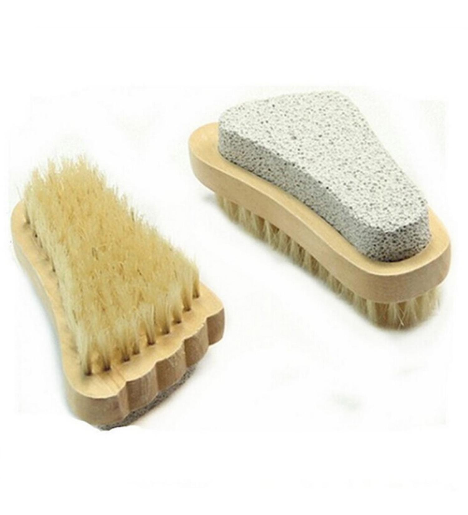 ROSENICE foot brush body brush with pumice stone