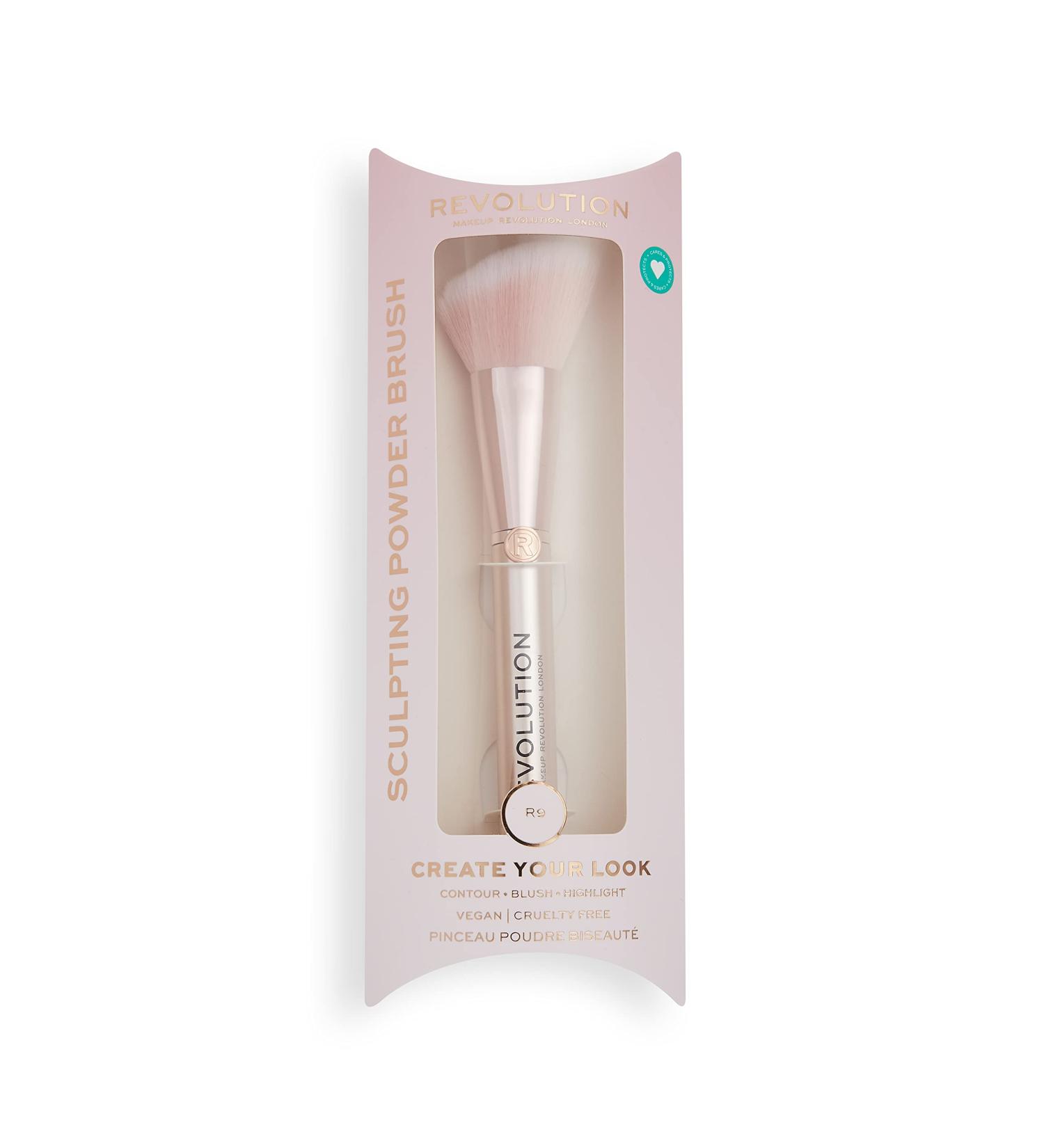 Buy Makeup Revolution Angled Foundation Brush | Streak-Free Vegan & Cruelty-Free | Perfect for Liquid & Cream Foundation - Buy Online on GoSupps.com