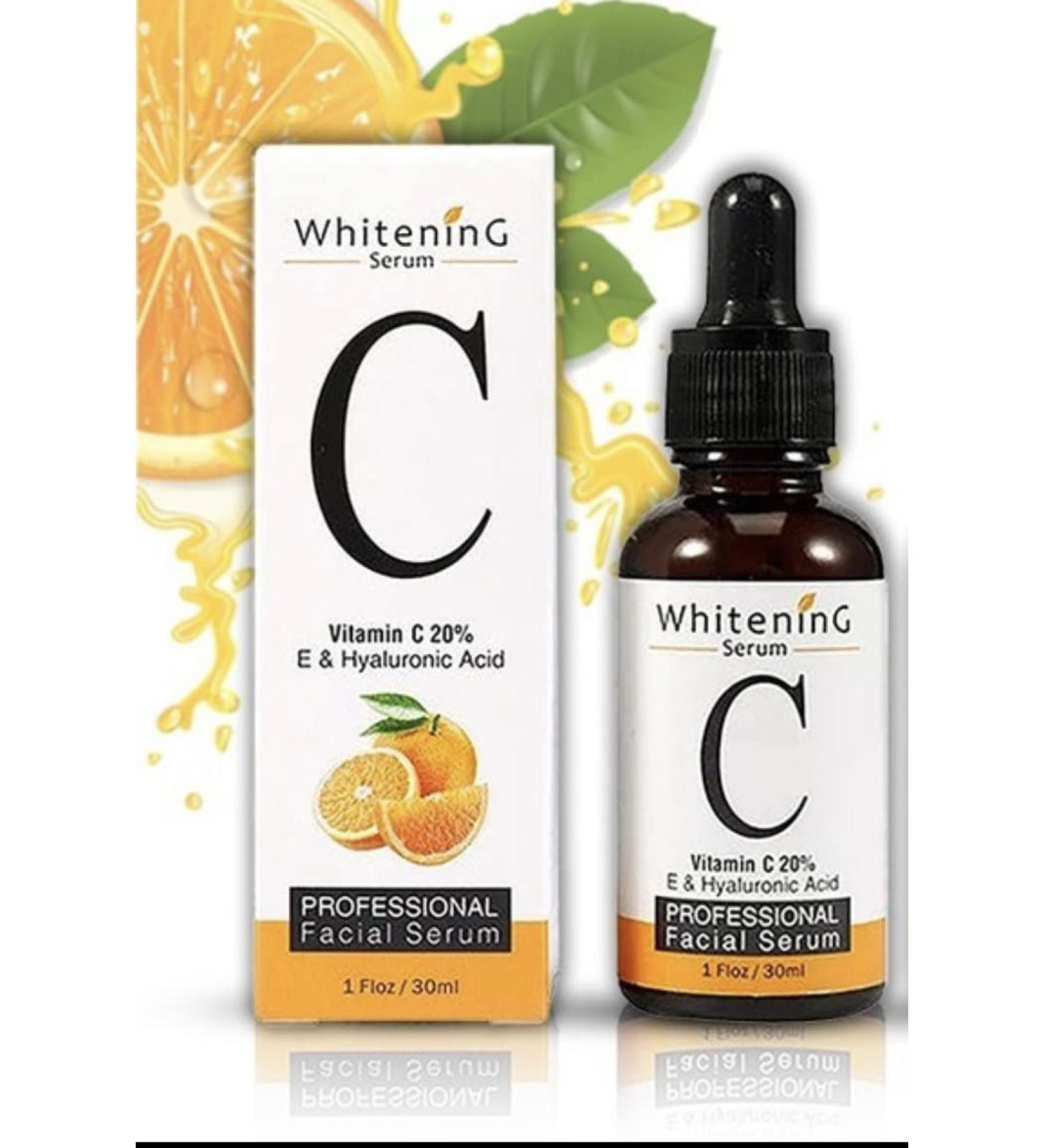 Organic Vitamin C Serum for Face - Anti Aging Brightening Serum with Hyaluronic Acid for Dark Spot Correction, Fine Lines & Wrinkles - Anti Wrinkle, Dark Circles, Age Spots, Pore Cleanser, Acne Scars - Buy Online on GoSupps.com