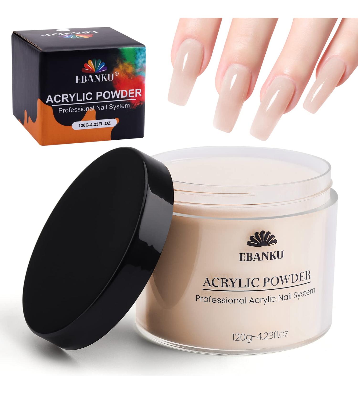 EBANKU Nude Acrylic Powder 120g - Professional Long-Lasting Nail Extension Powder - No Lamp Needed - Nude Pink - Buy Online on GoSupps.com