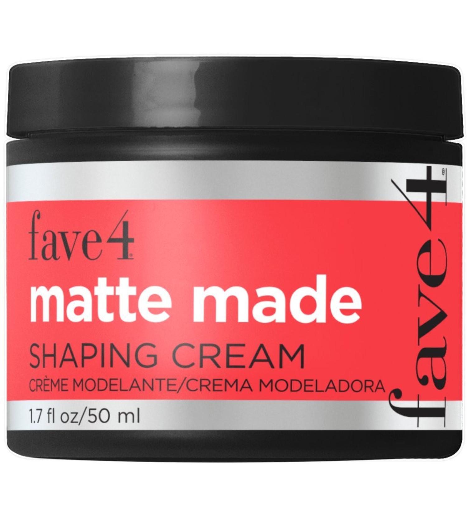 Fave4 Hair Matte Made Shaping Cream for Men - Lightweight Pomade Finish | 1.7 fl oz - International Shipping - Buy Online on GoSupps.com