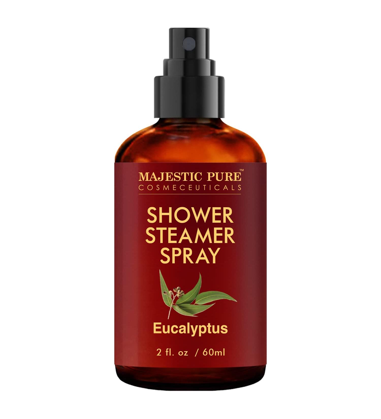 MAJESTIC PURE Eucalyptus Shower Steamer Spray - 100% Pure Essential Oil Mist - Aromatherapy Spa Room Spray - 2fl oz - Buy Online on GoSupps.com