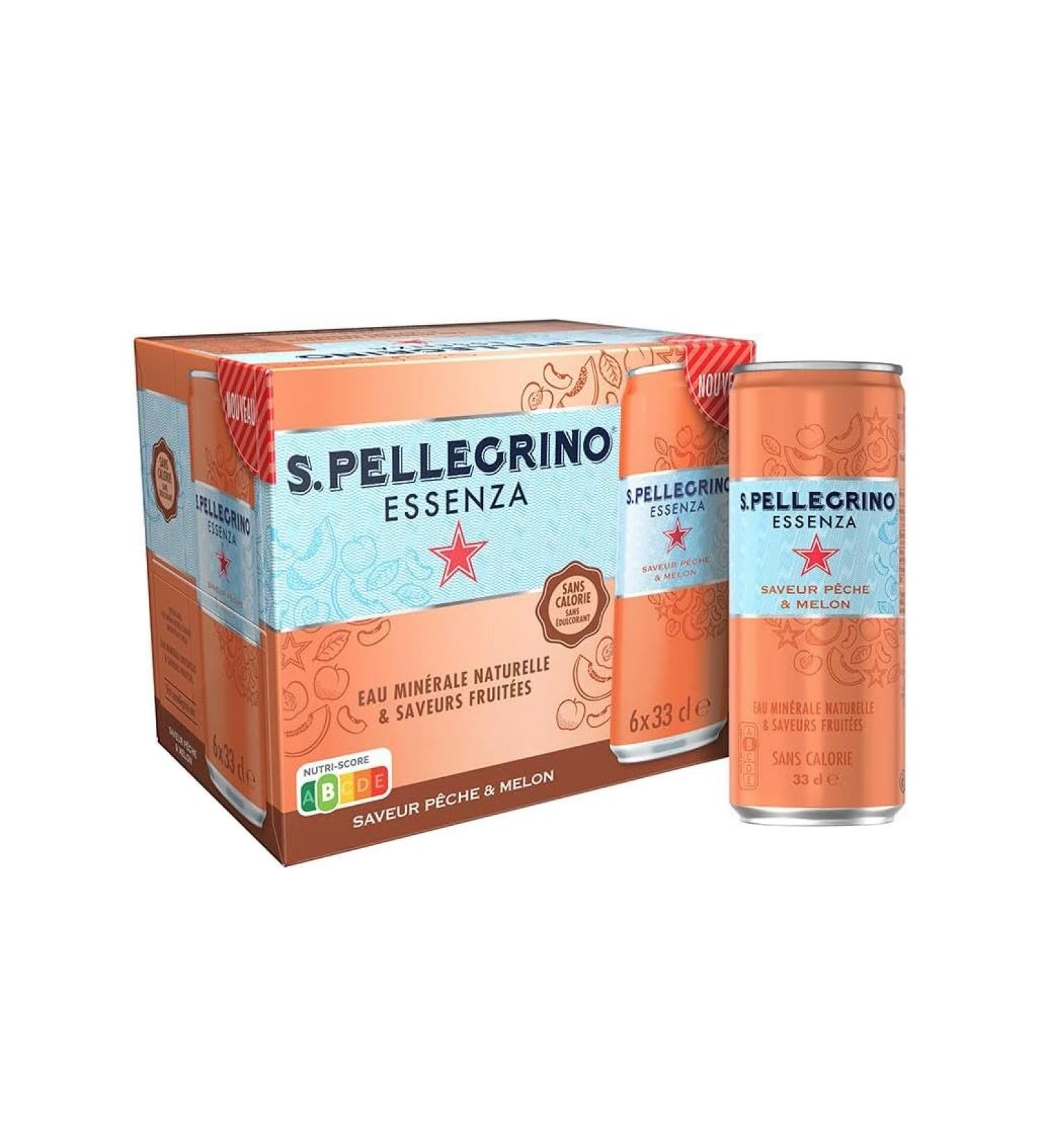 San Pellegrino Essenza Peach & Melon 24x33cl - Buy Online on GoSupps.com