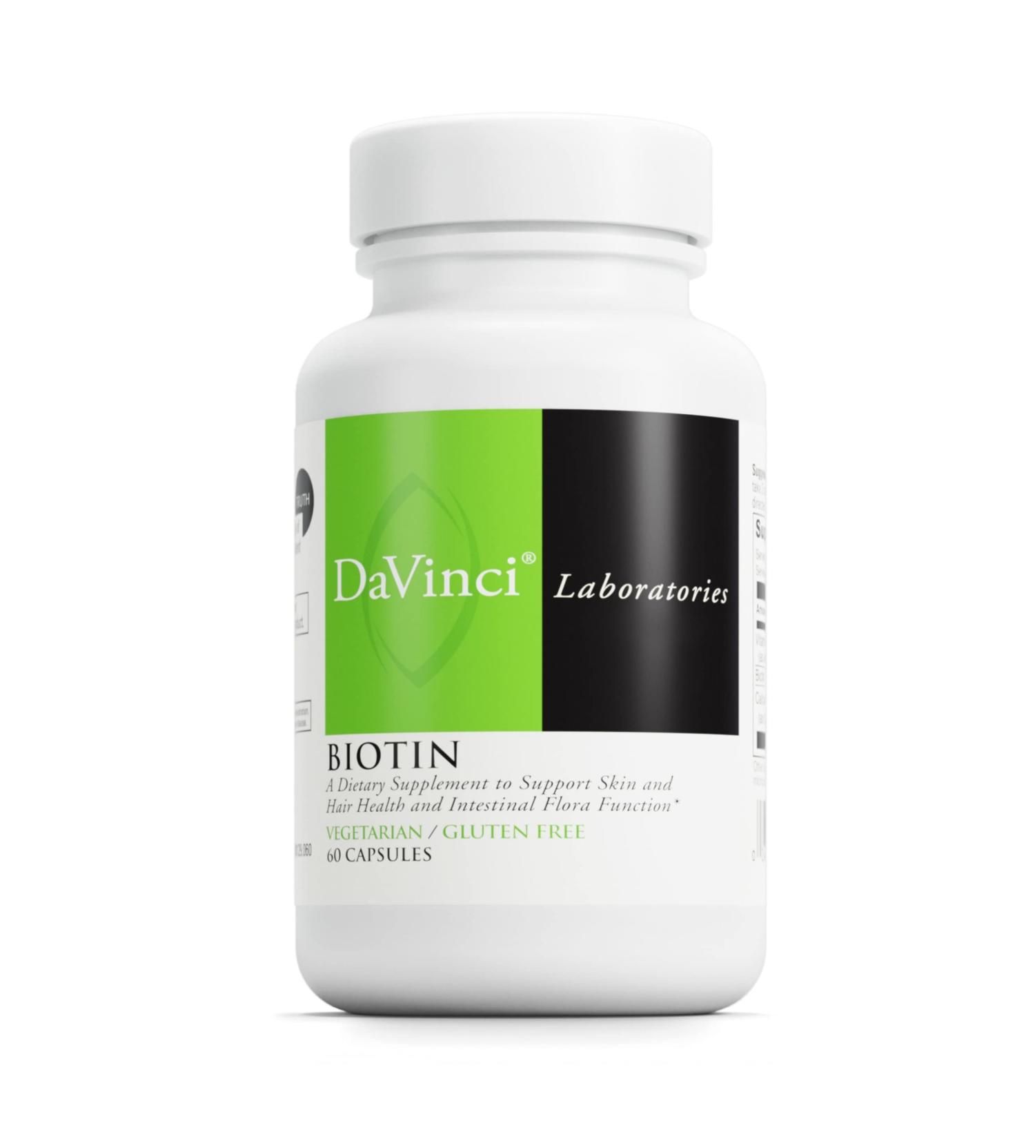 Biotin Dietary Supplement for Skin & Hair Health - With Vitamin C & Calcium - 60 Capsules - Buy Online on GoSupps.com