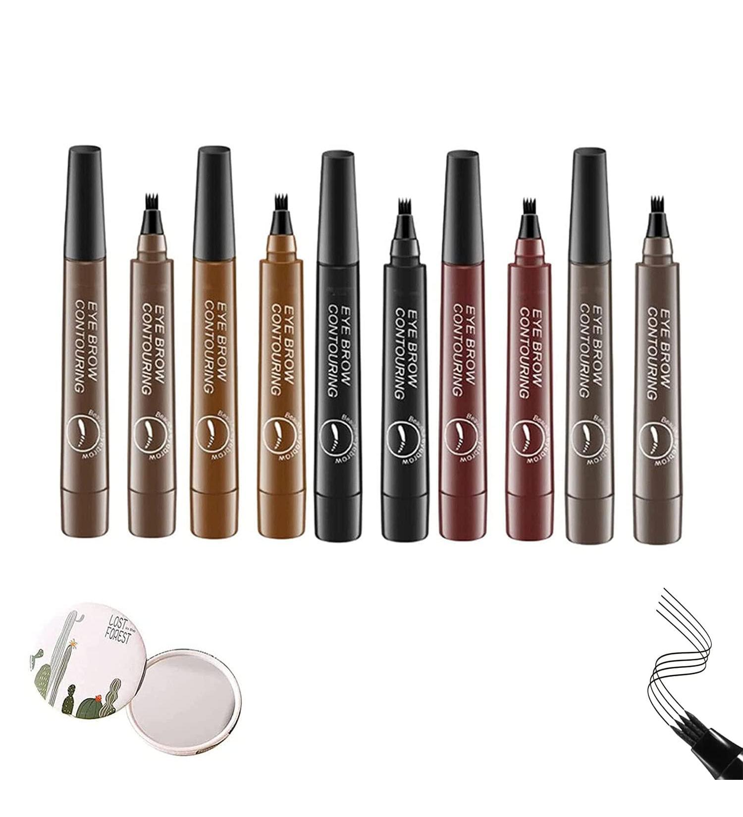 Lumierez Micro Fork Tip Precise Brow Pen 4 Tipped Precise Brow Pen Waterproof Micro Fork Tip Eyebrow Precise Brow Pen (5PCS) - Buy Online on GoSupps.com