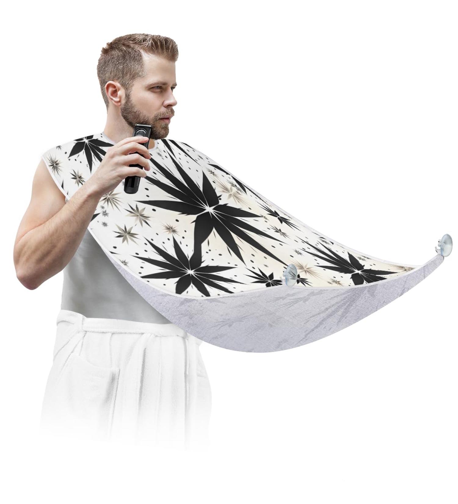 Geometric Patterns Beard Bib Apron - Hair Catcher for Men | Perfect Gift for Dad & Husband - Fathers Day Anniversary Christmas - Buy Online on GoSupps.com