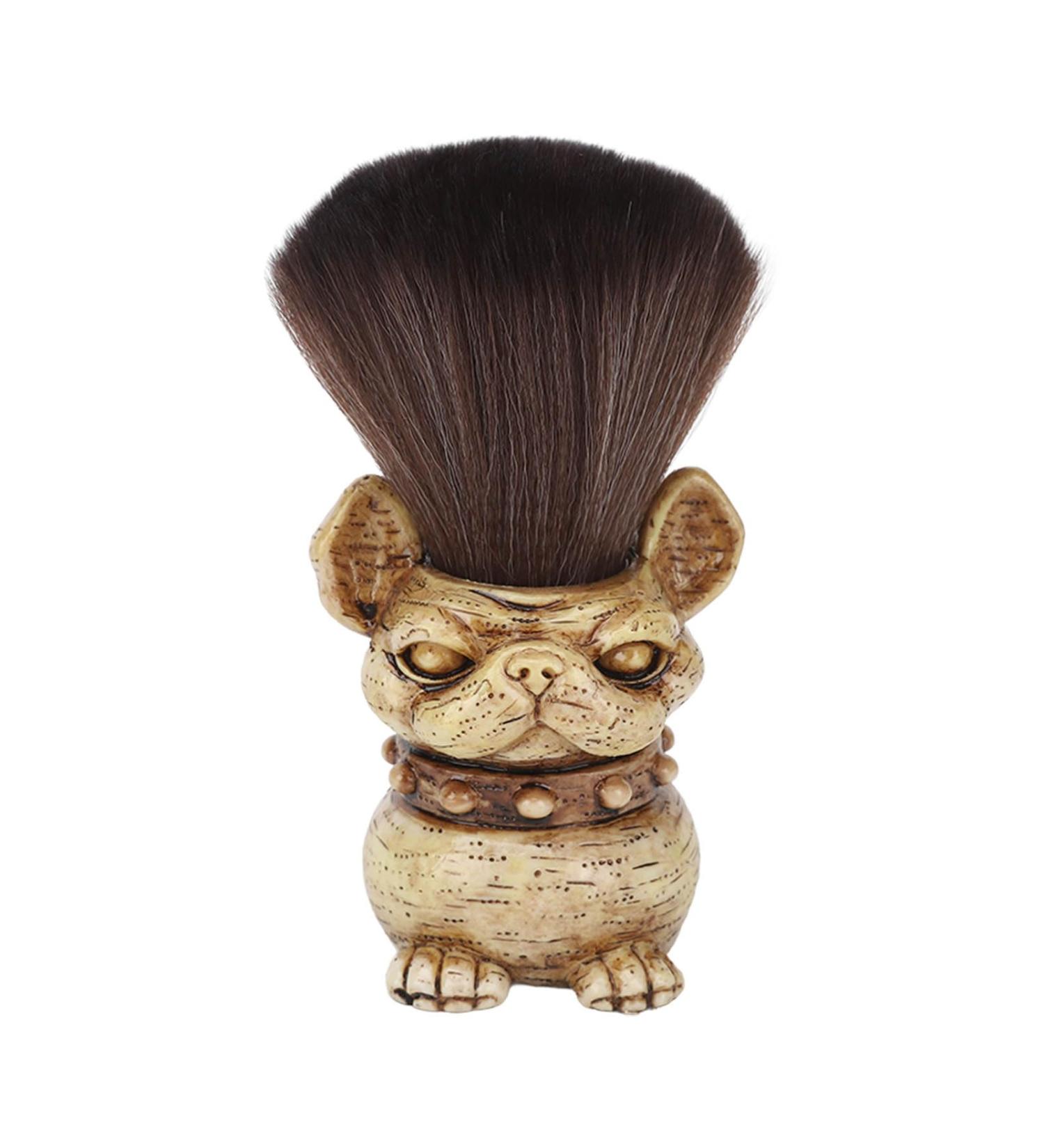 Premium Large Hair Cutting Brush - Soft Nylon Wool with Wooden Handle for Precise Hairdressing - Buy Online on GoSupps.com